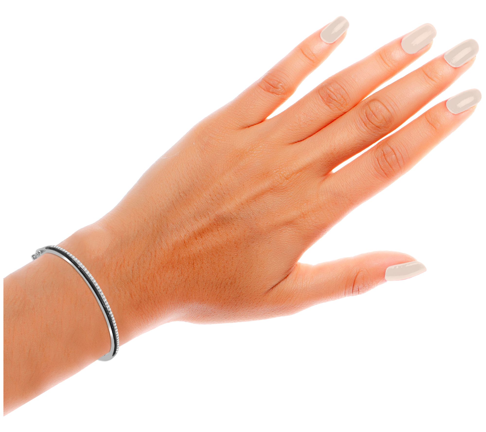 Affinity 0.50 cttw Diamond Black Bracelet, Sterling Silver