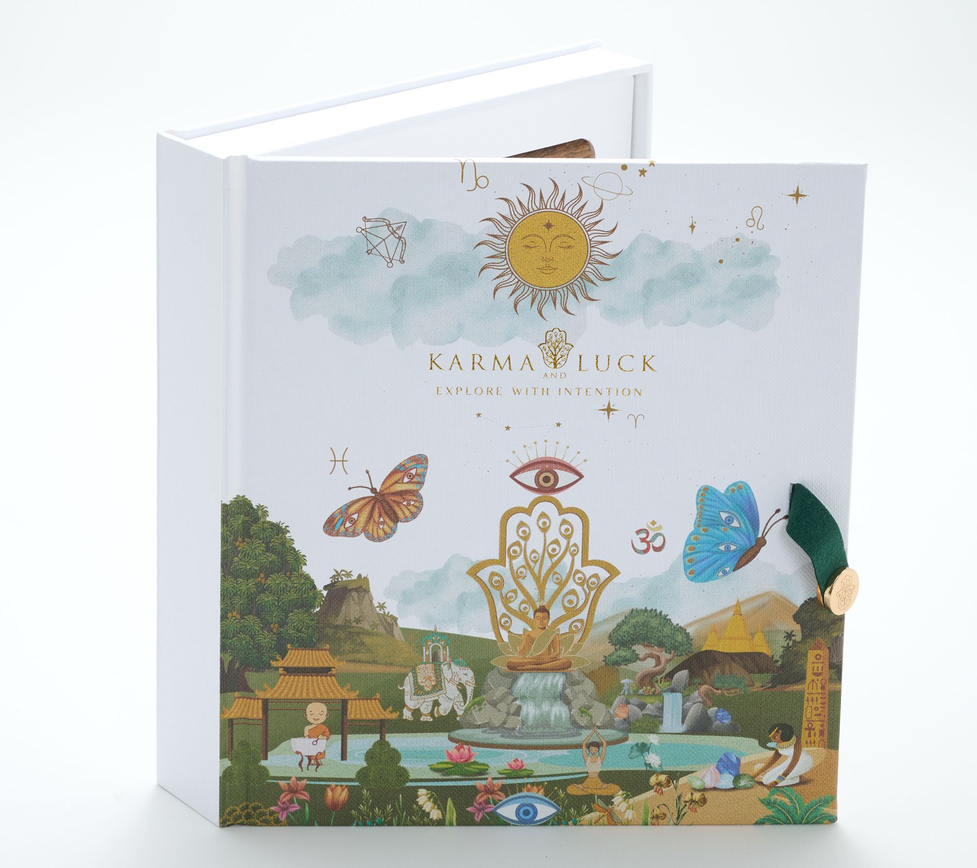 Karma & Luck Evil Eye & Hamsa Tennis Bracelet Goldtone