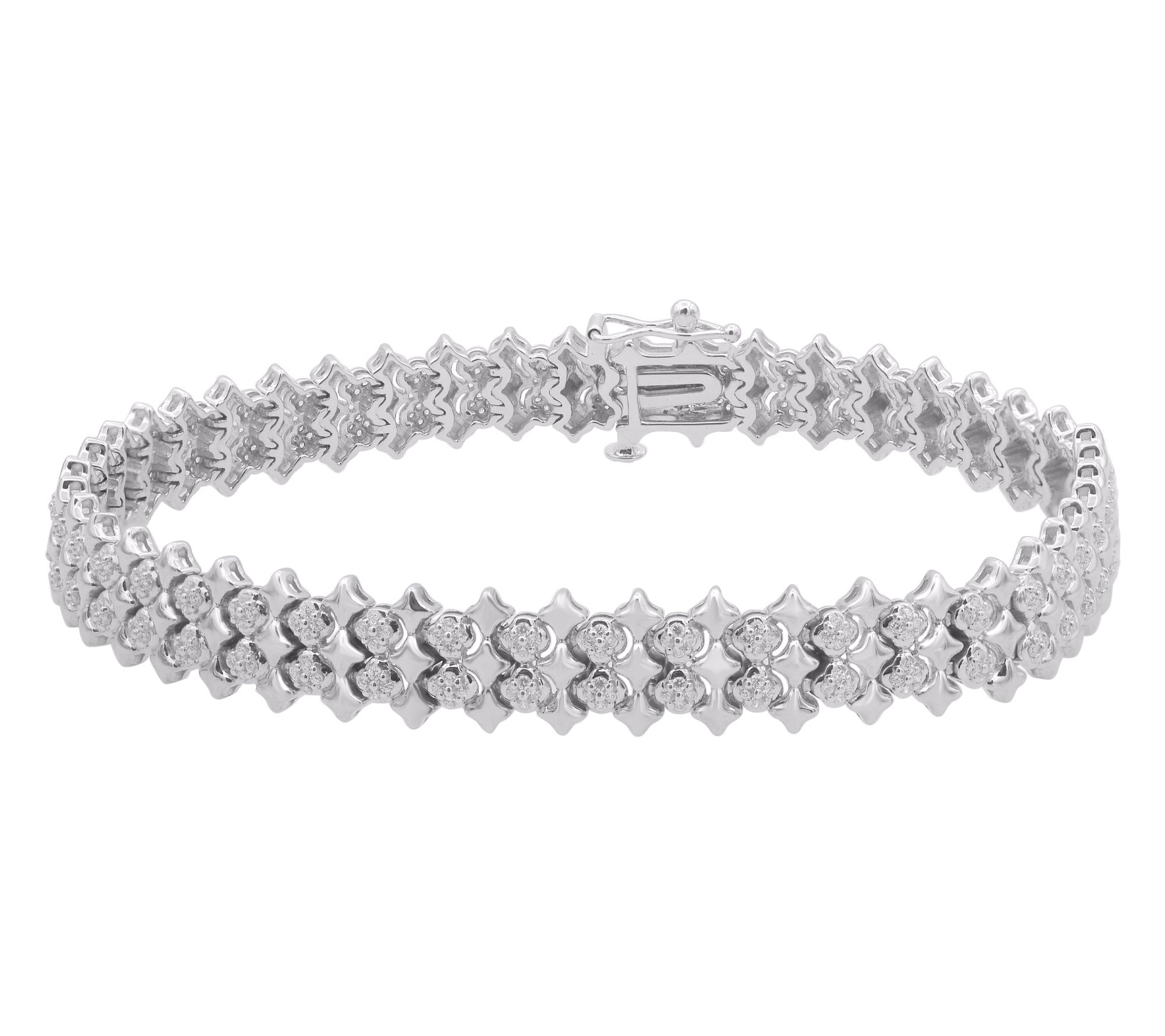 Affinity Diamonds 1.00 cttw Station Bracelet, Sterling Silver