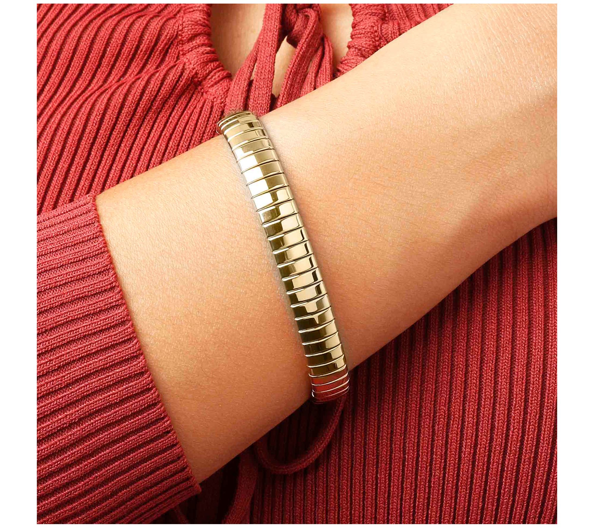 Steel by Design Polished Stretch Bracelet