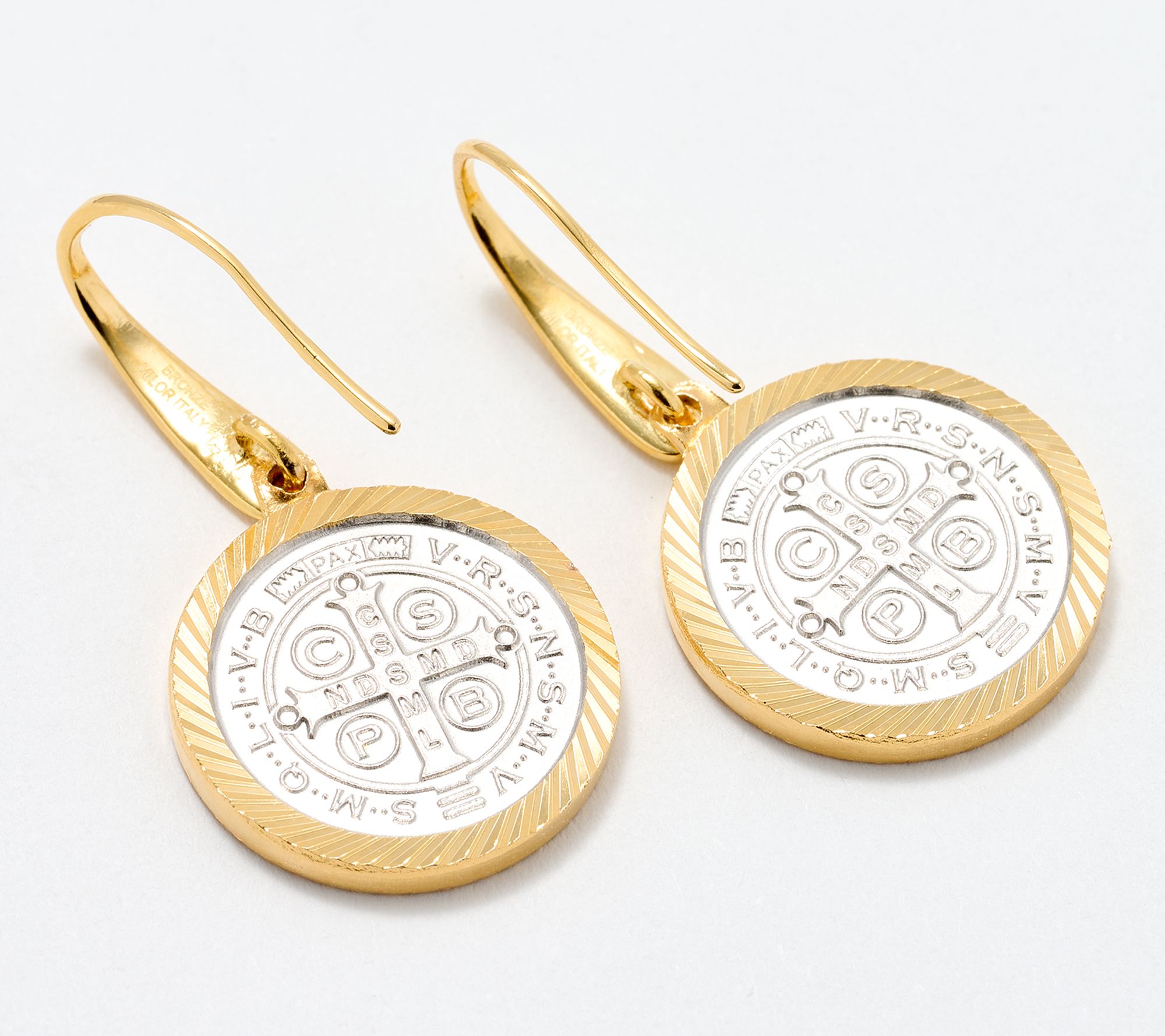 David Markstein Bronze San Benito Medal Earrings