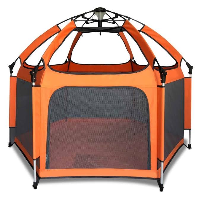 Sunset Orange Kids Playpen - The Ultimate Travel Playpen-In Stock
