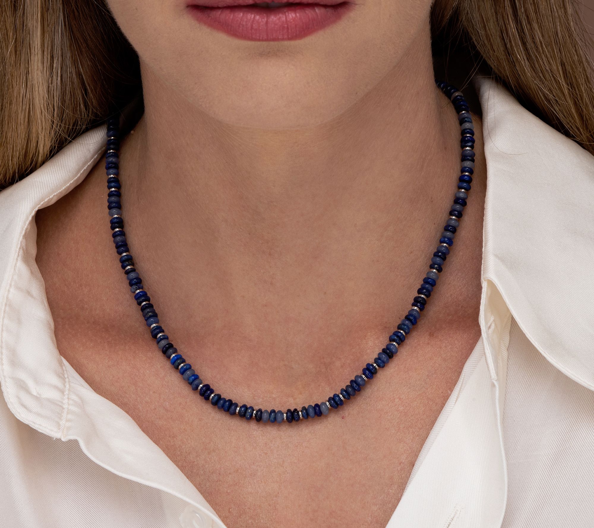 Or Paz Round Multi-Gemstone Beaded Necklace