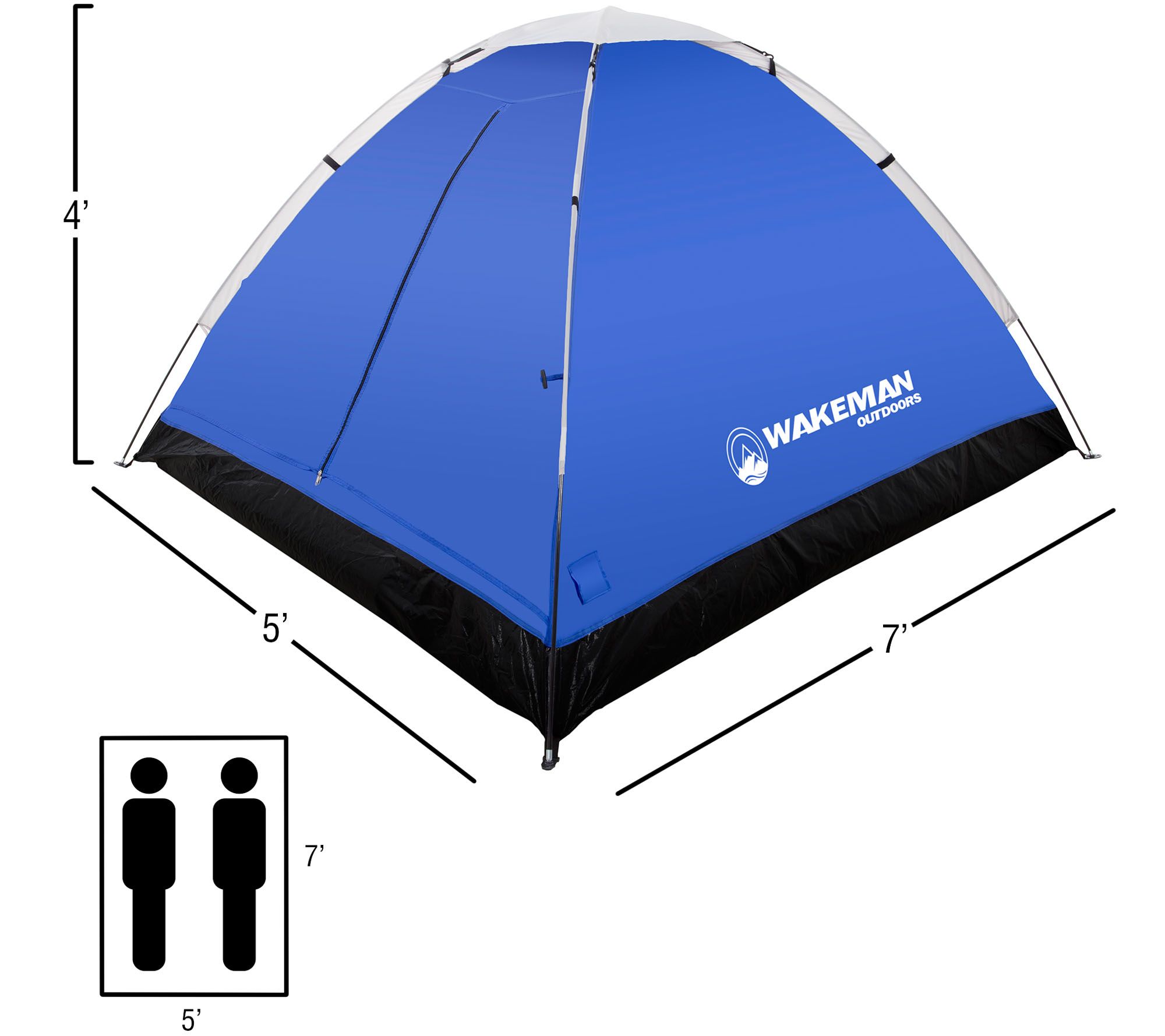 Wakeman Outdoors 2-Person Tent with Removable Rain Fly