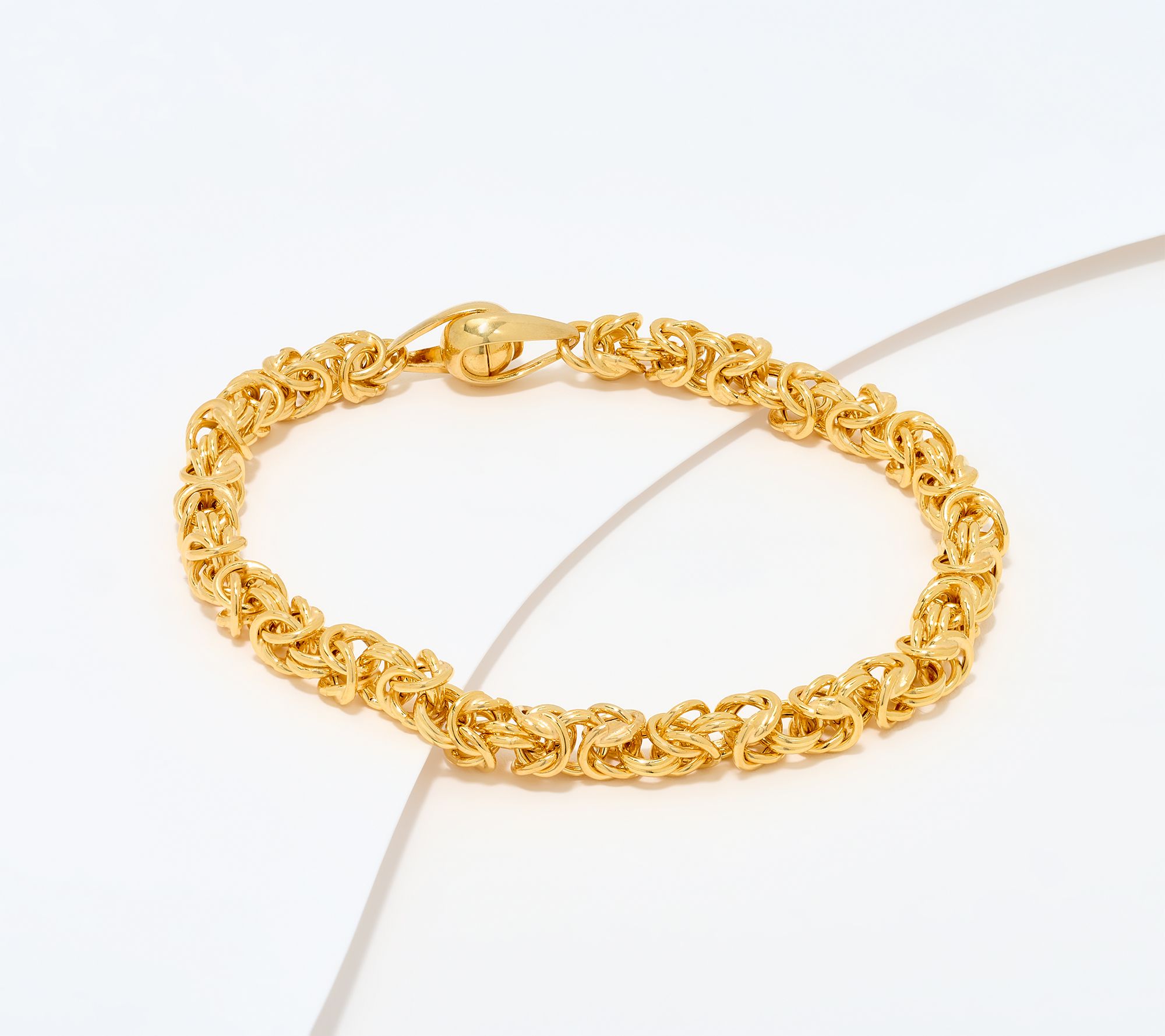 UltraFine 950 Silver Byzantine Chain Magnetic Clasp Bracelet