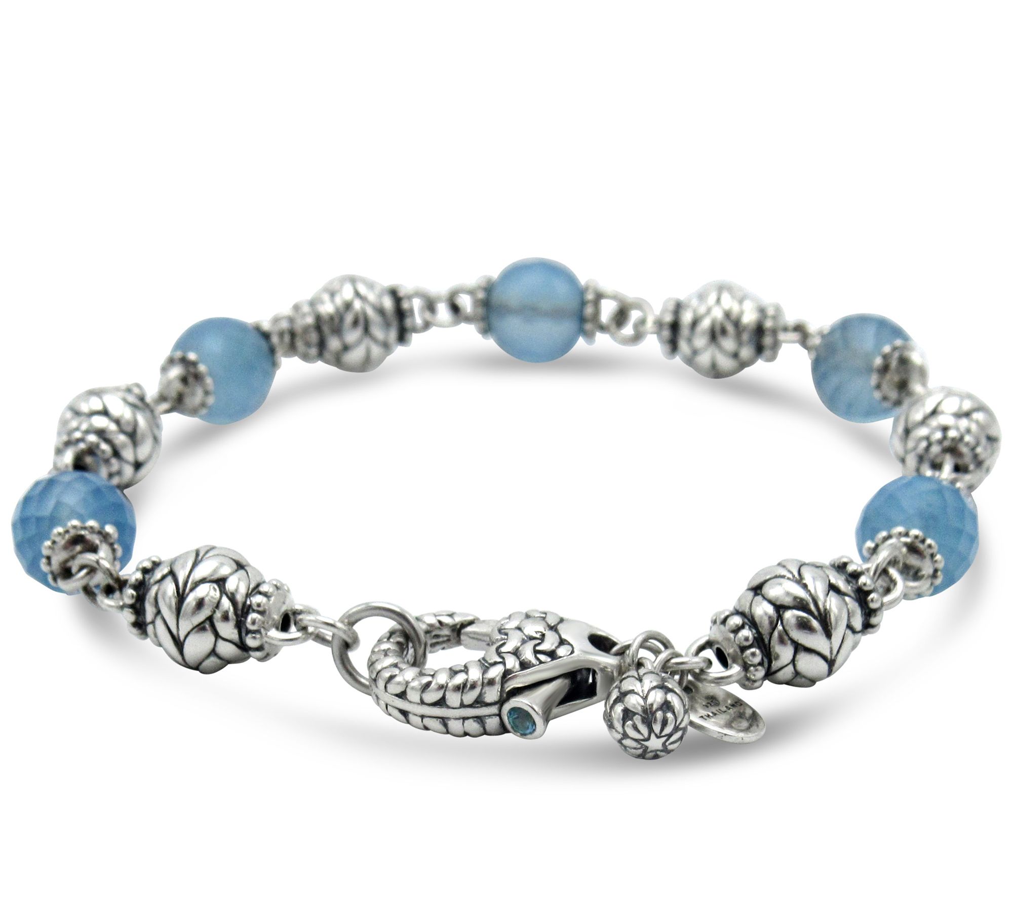Tiffany Kay Studio Sterling Blue Chalcedony Bead Bracelet