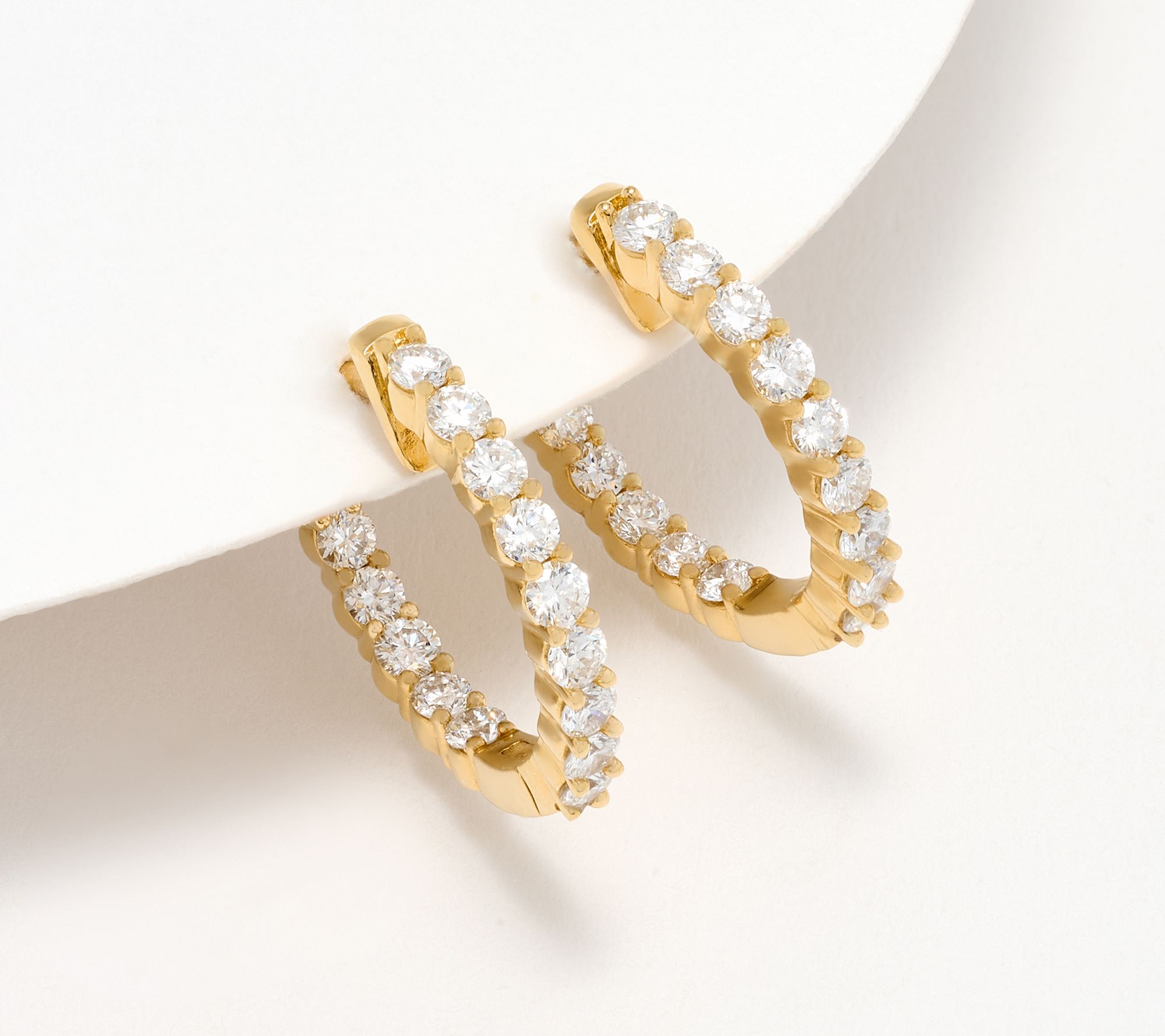 Fire Light Lab Grown Diamond 1 cttw Hoop Earrings, Sterling Silver