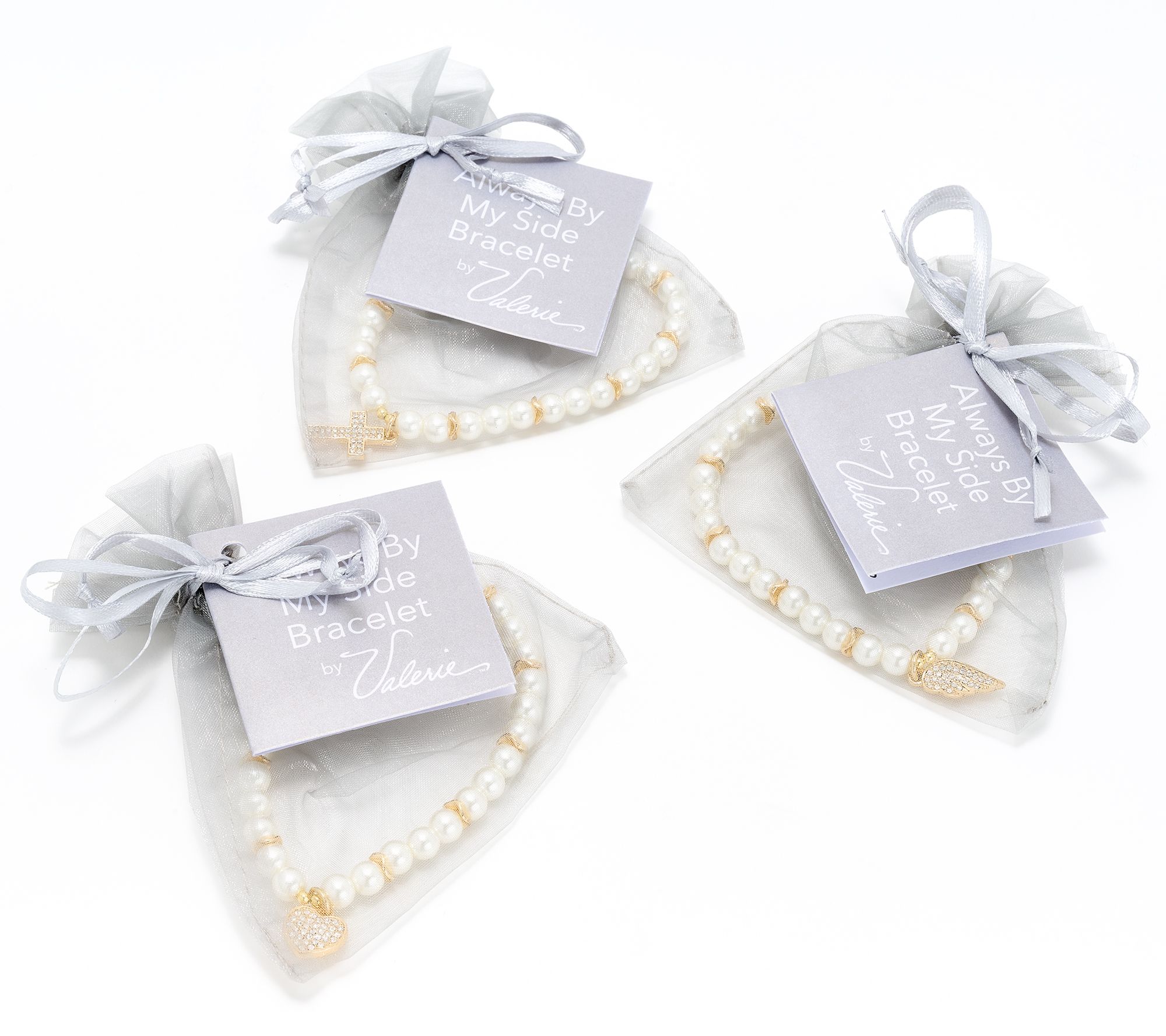 Always By My Side 3-Piece Faux Pearl Bracelets by Valerie