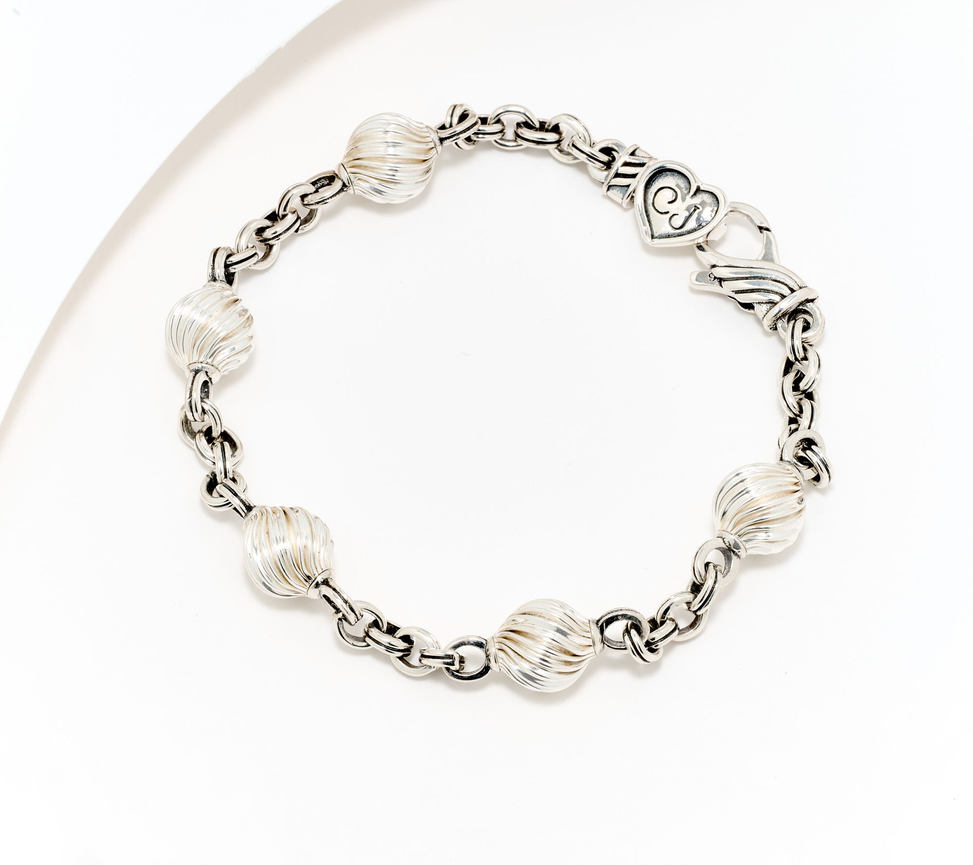 Christian James by Scott Grimes Sterling Silver Bead Rolo Bracelet, 8.4g