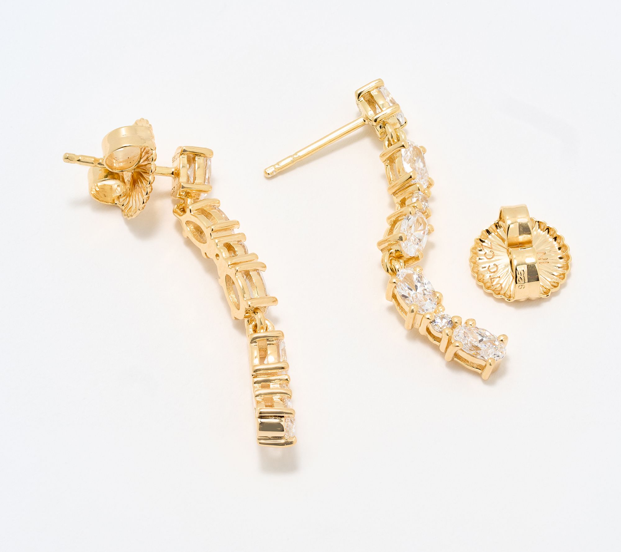 Diamonique x Kathy Levine Drama Drop Earrings, Sterling Silver