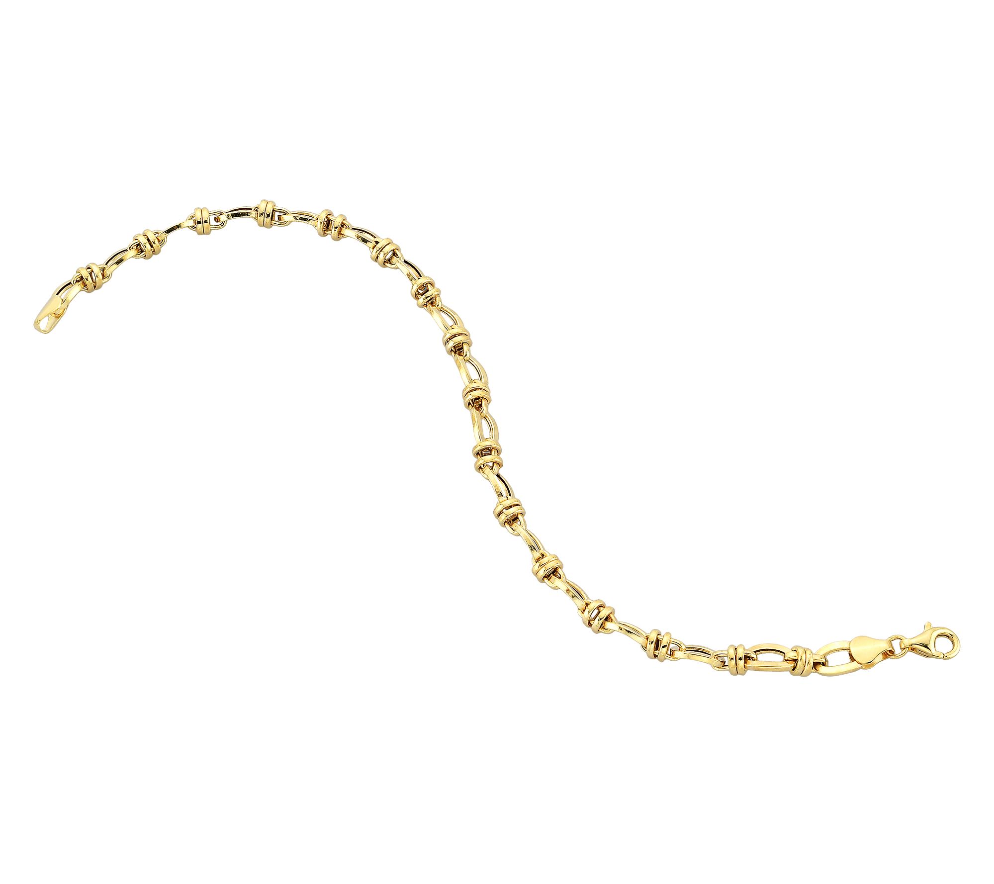 Adorna 14K Gold Fancy Status Link Bracelet