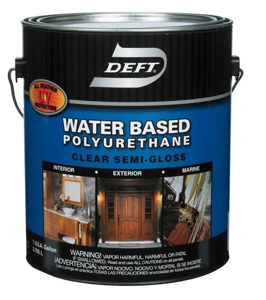 Deft Dft258/01 Water Based Polyurethane Urethane, 1 Gallon, Semi-Gloss