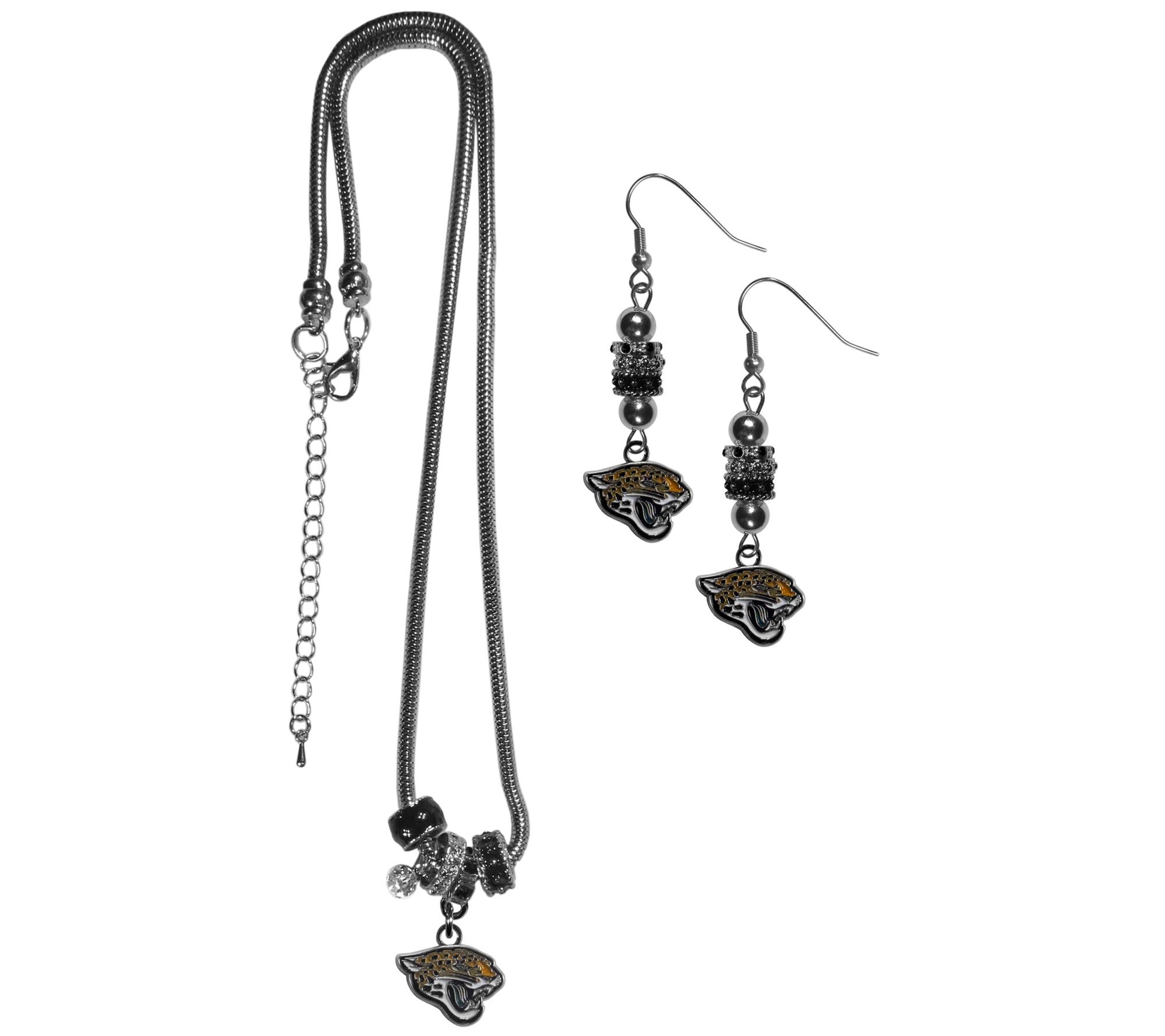 Siskiyou Sports Euro Bead Earrings and Necklace Set