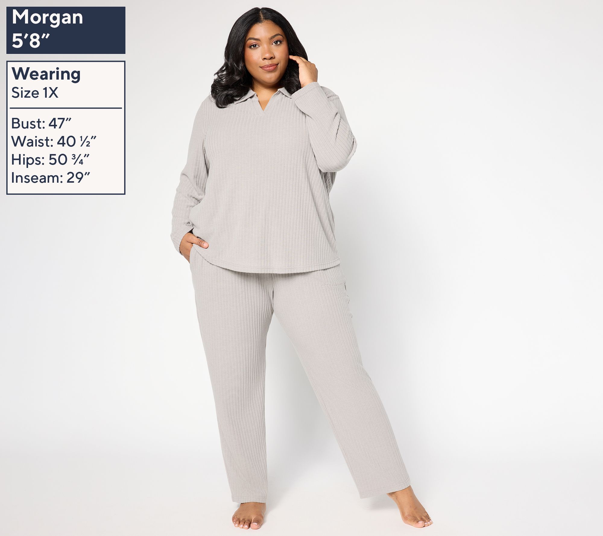 Berkshire Homewear Johnny Collar Two Piece Lounge Set