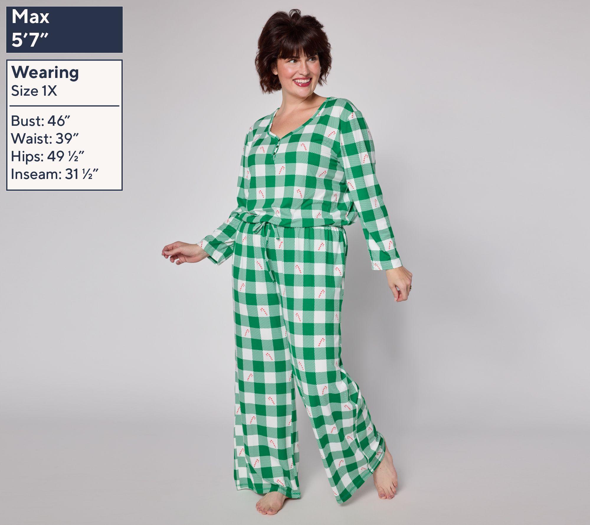 MUK LUKS Dream Cloud Cozy Holiday Jumpsuit