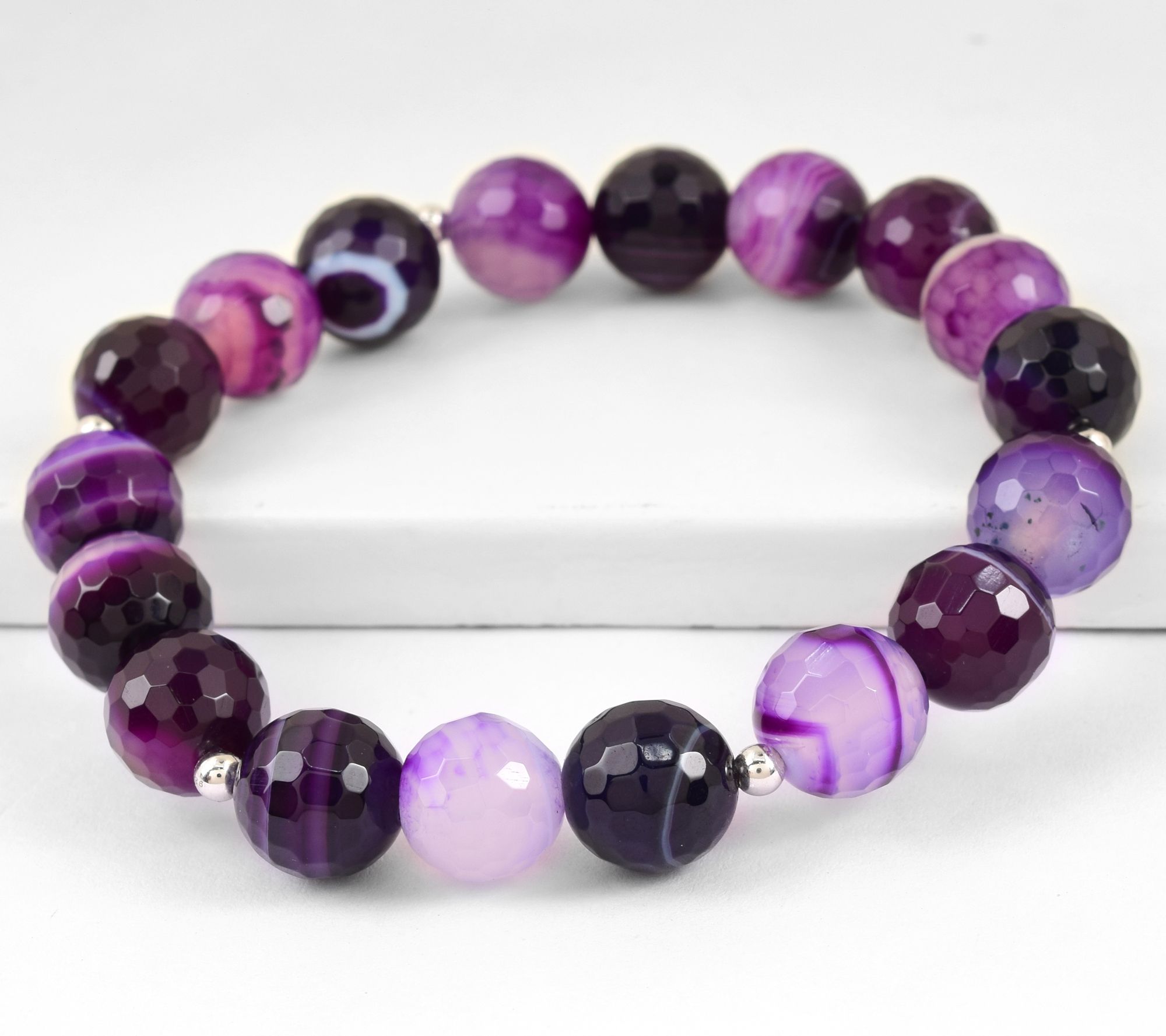 Chalcedony Bead Stretch Bracelet