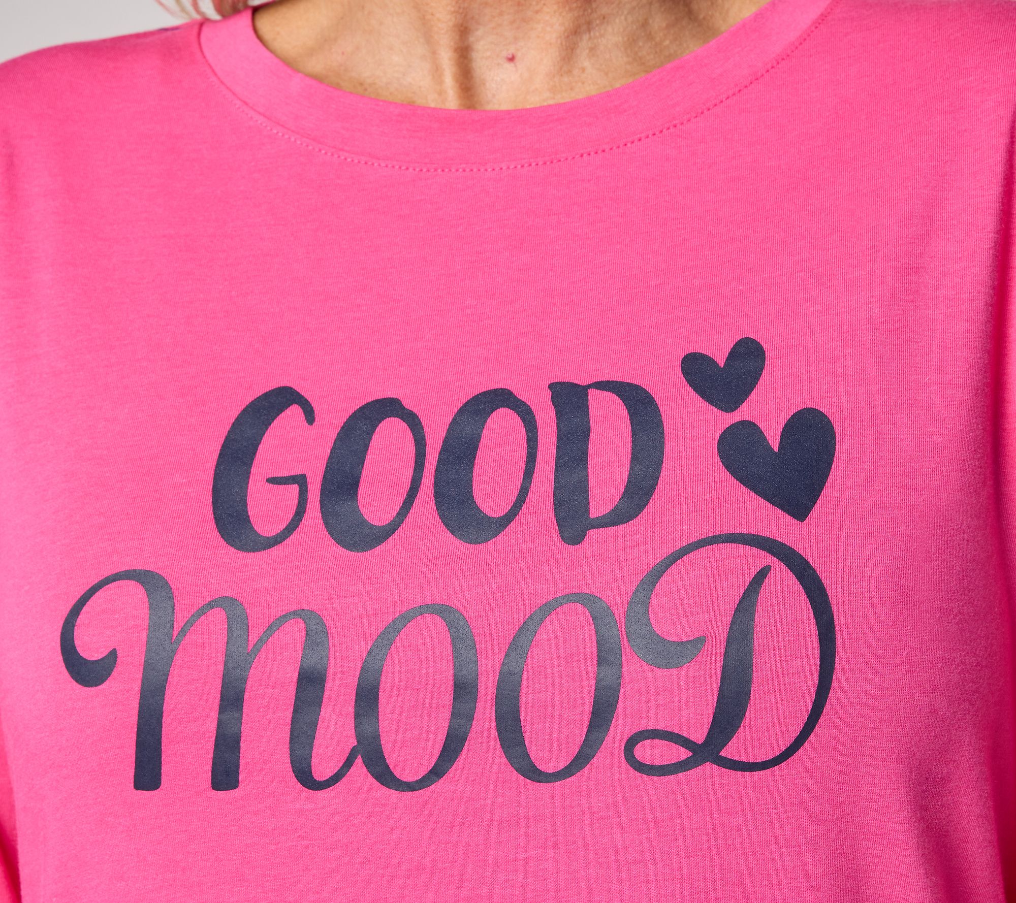 AnyBody Cozy Knit Message Top