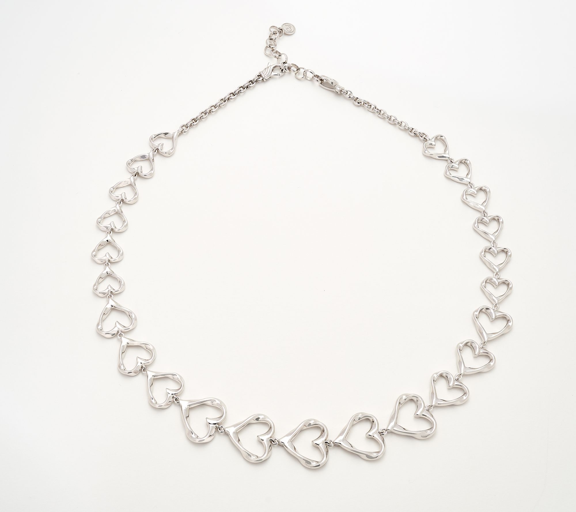 Christian James by Scott Grimes Sterling Silver Heart Link Necklace 40.5g