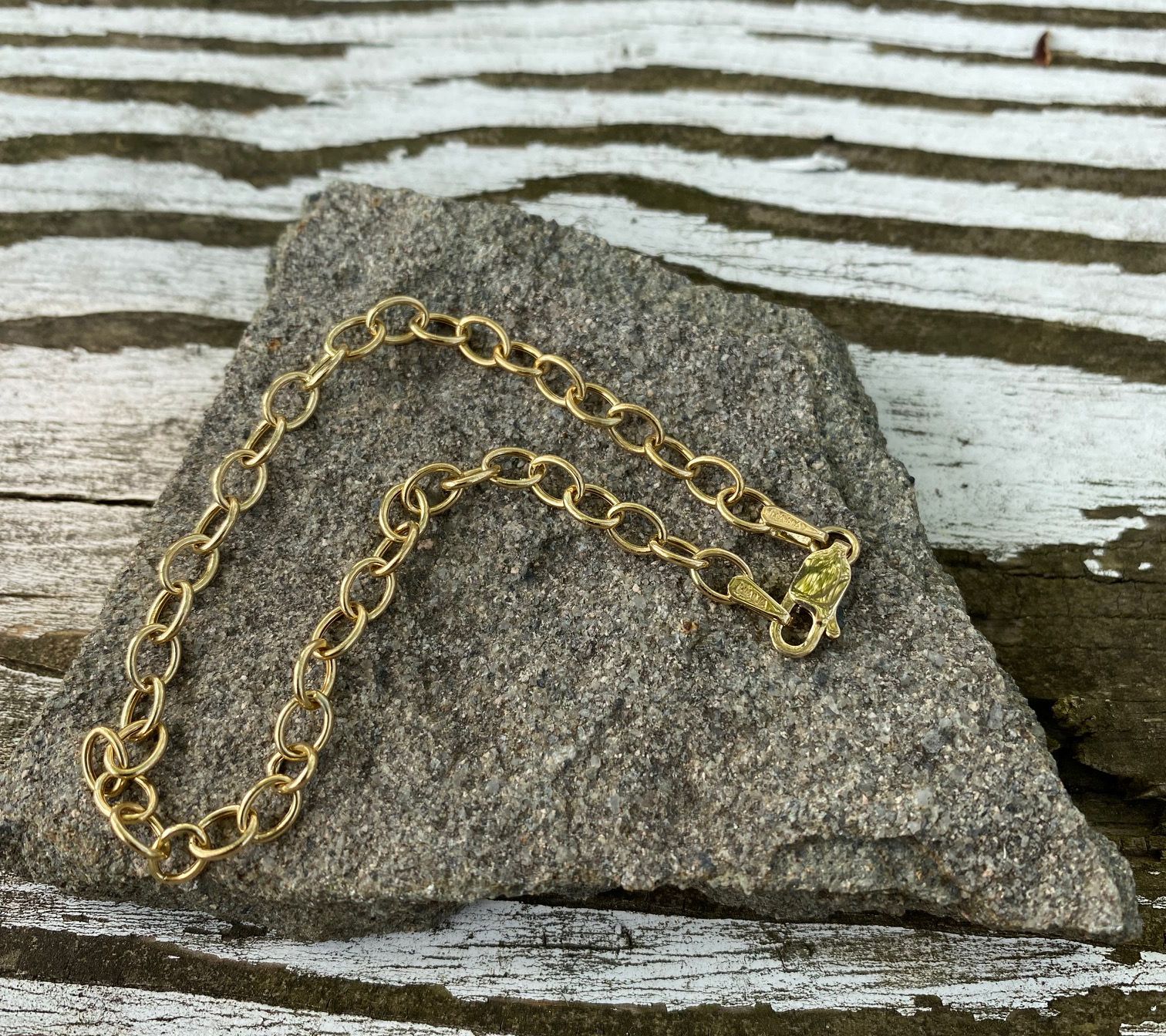 Alkeme 10K Gold Oval Link Bracelet