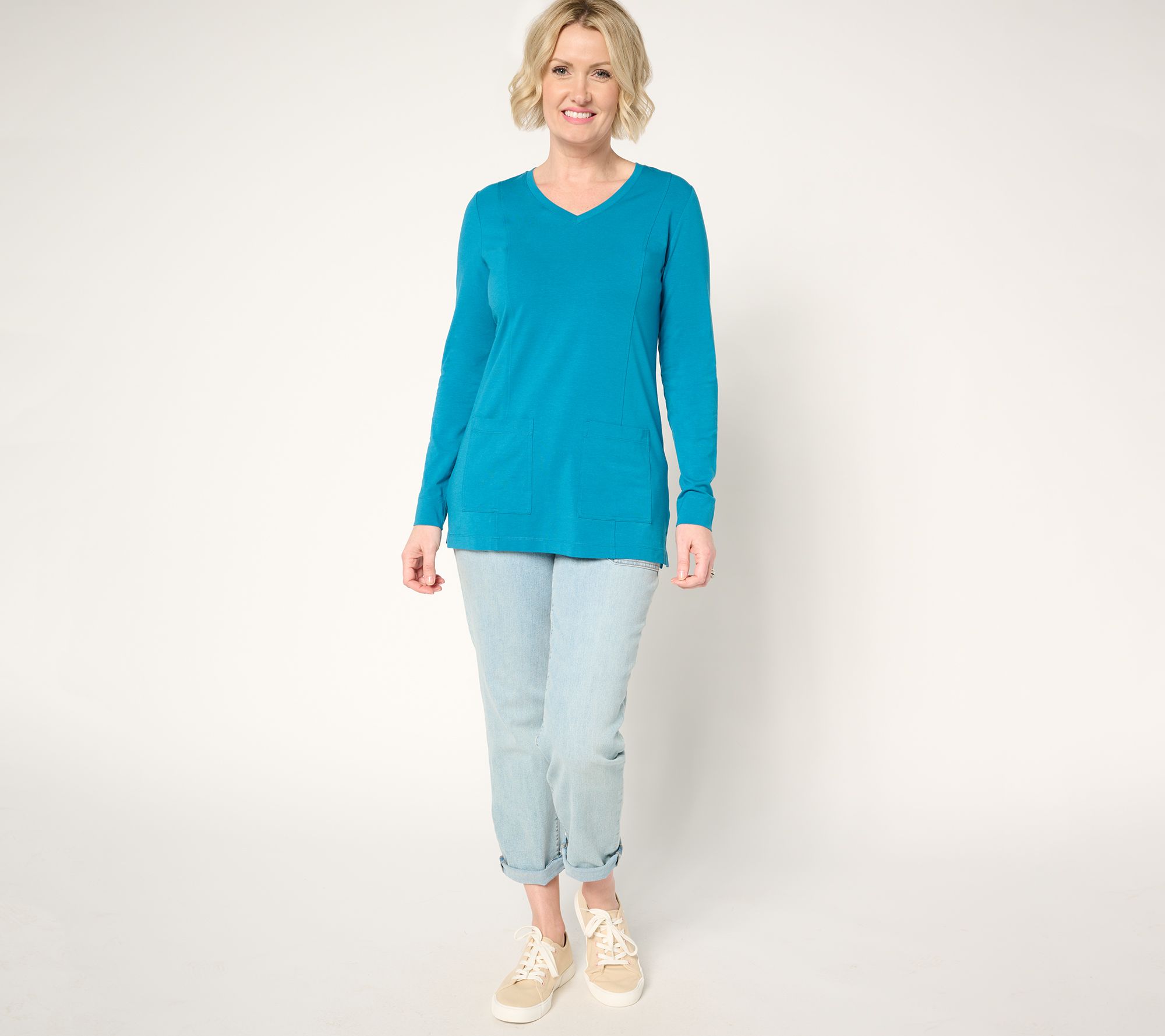 Denim & Co. Essentials Regular So Soft Jersey Tunic