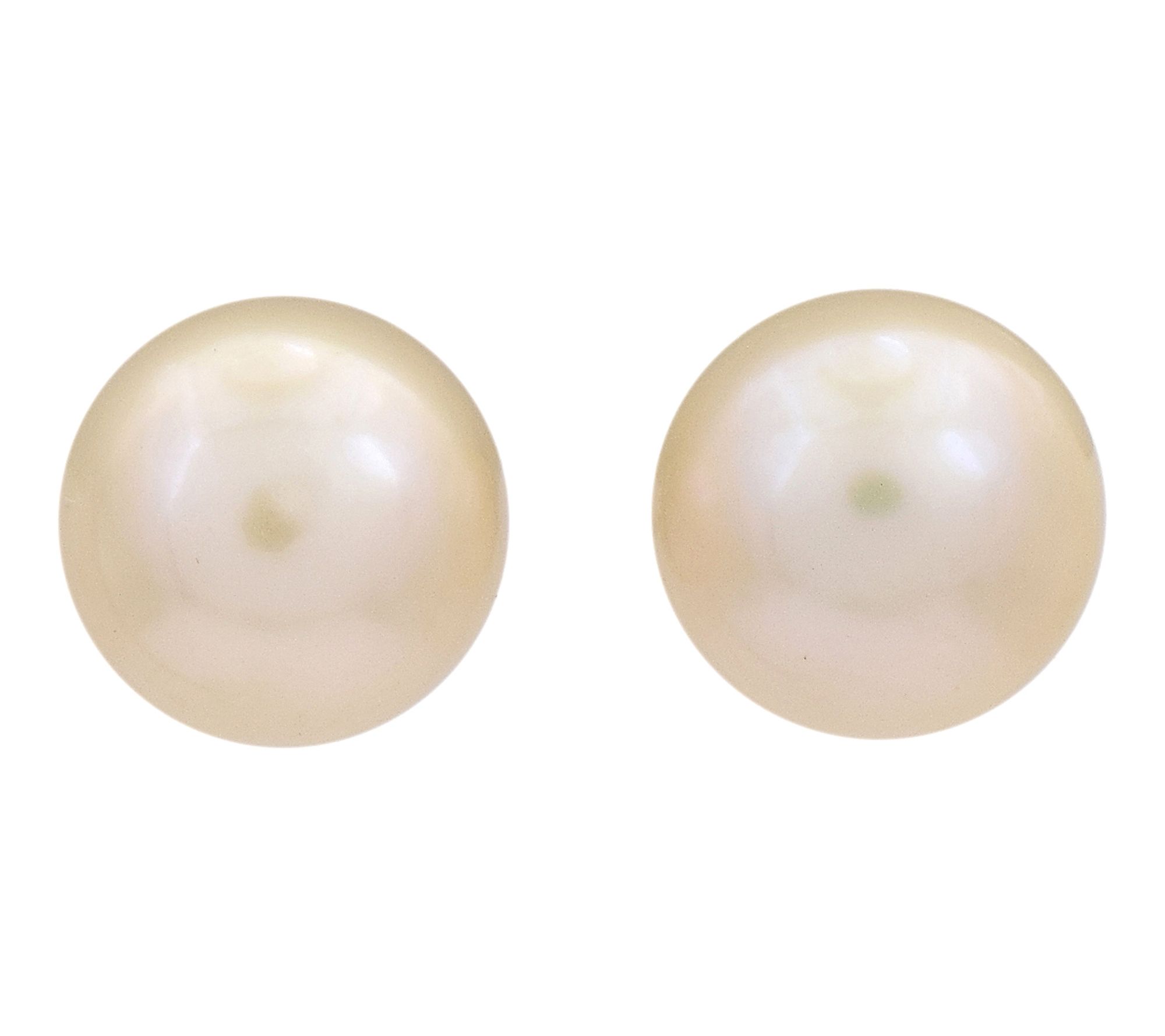 Affinity Cultured Pearls Button Earrings, Sterling Silver