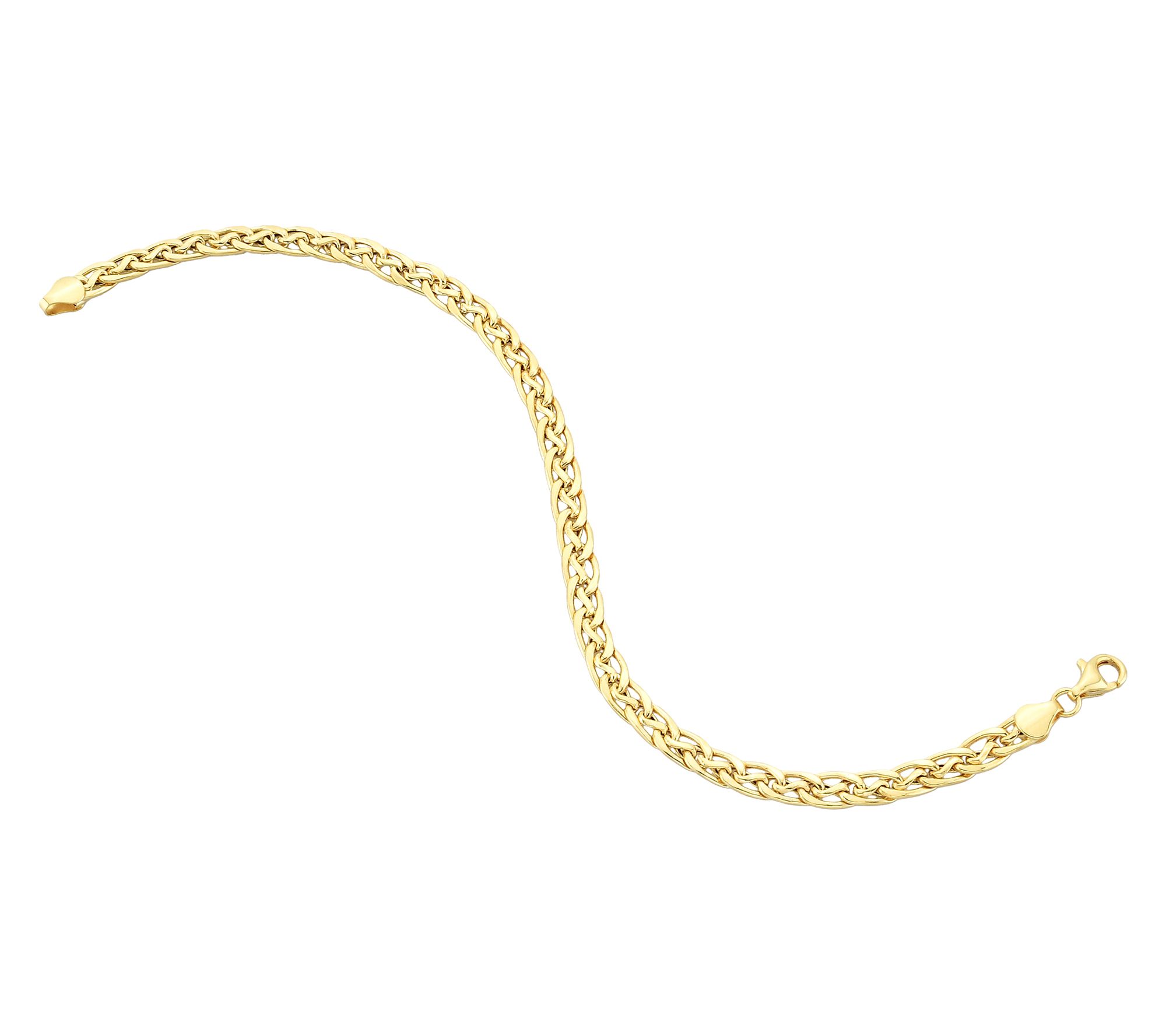 Adorna 14K Gold Woven Oval Link Bracelet