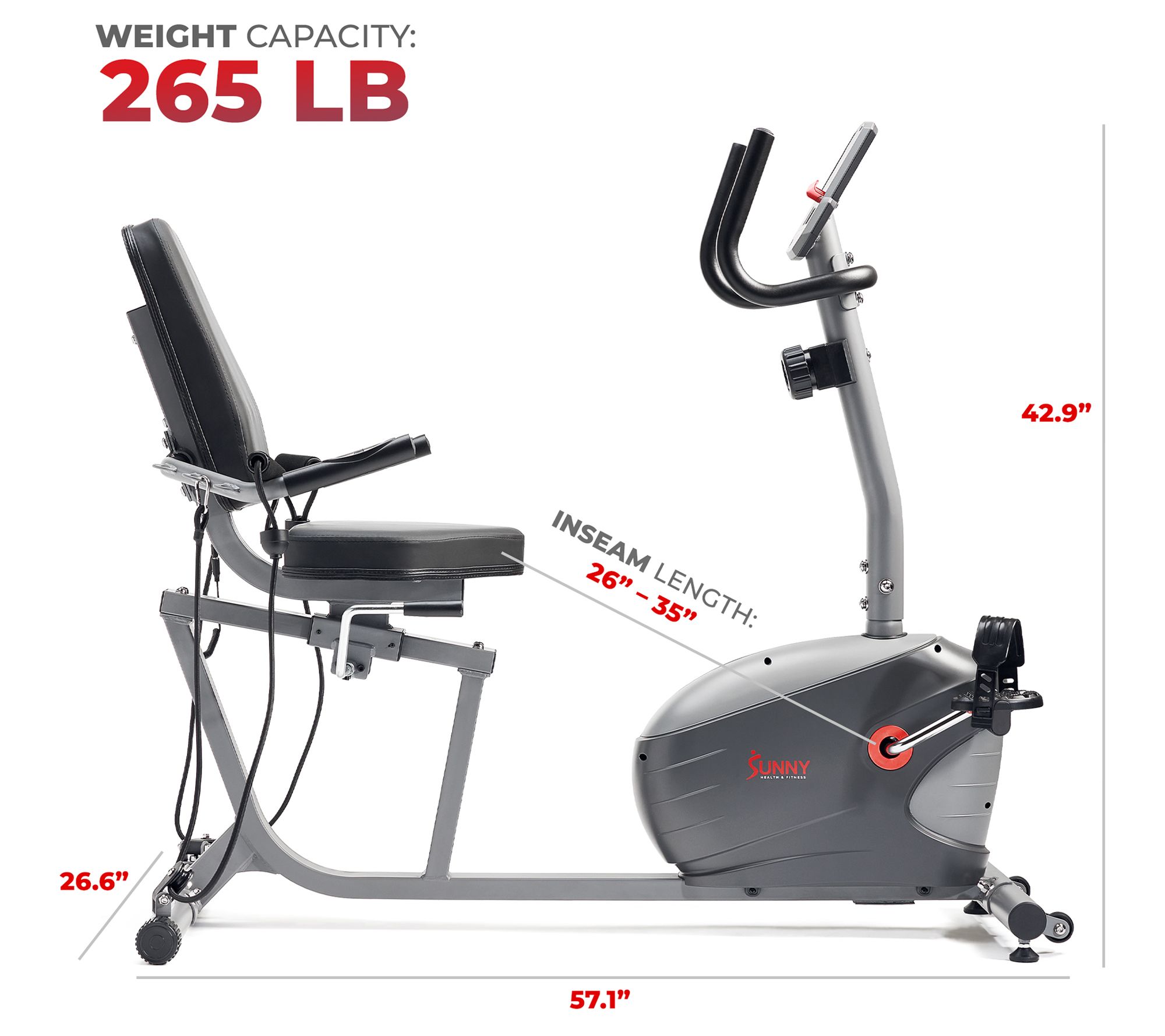 Sunny Health & Fitness Interactive Series Recumbent Bike