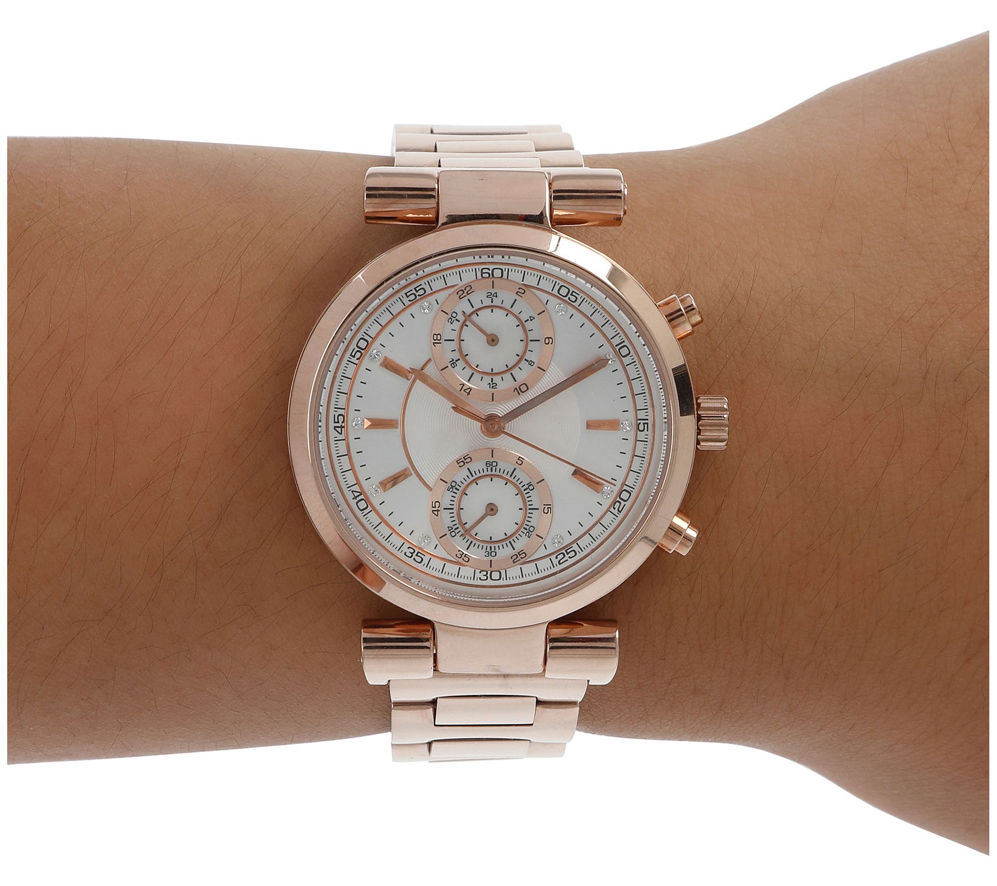 Steel by Design Rosetone Bracelet Watch