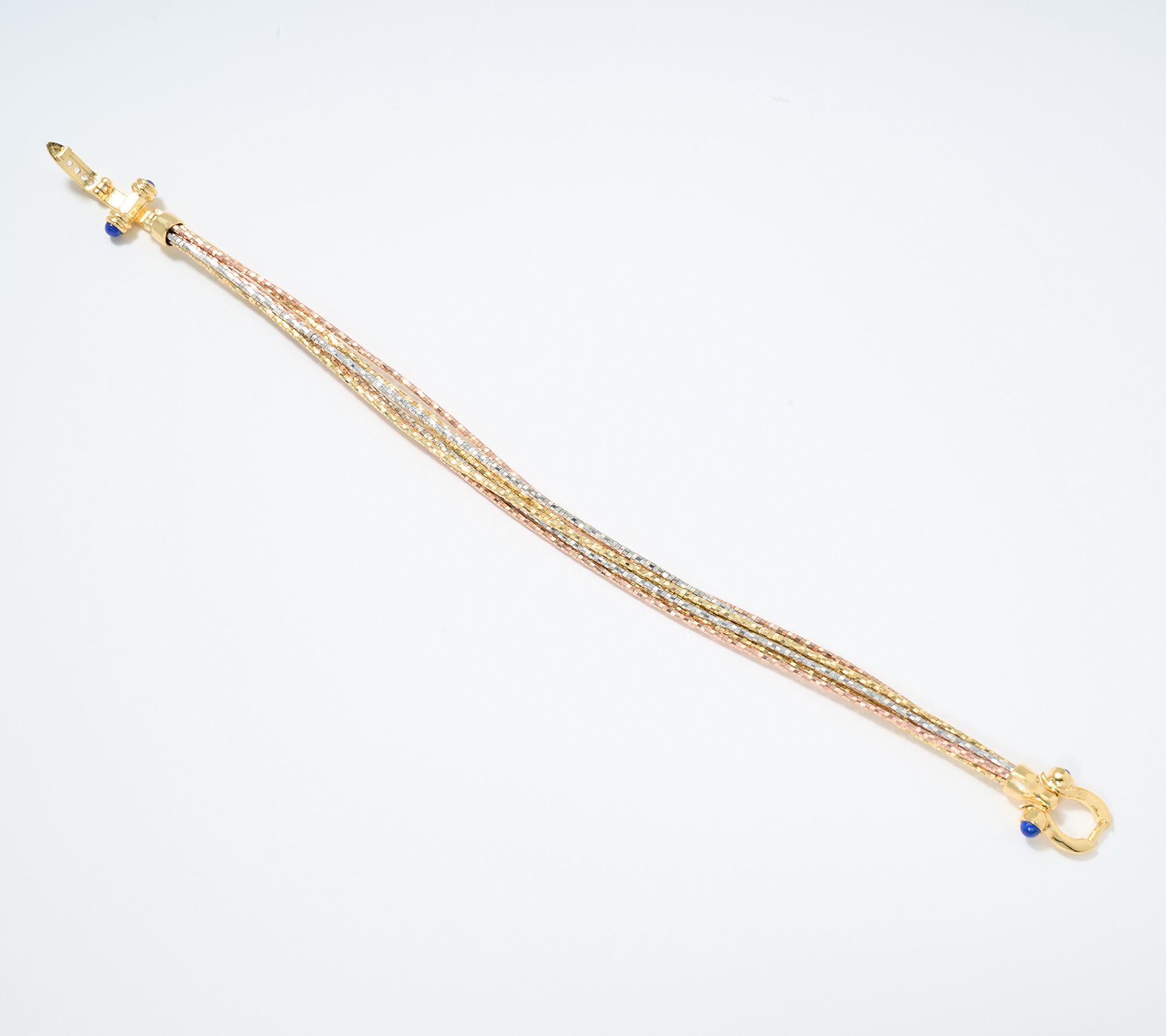 David Markstein Bronze Multi-Strand Omega Bracelet w/ Buckle Clasp