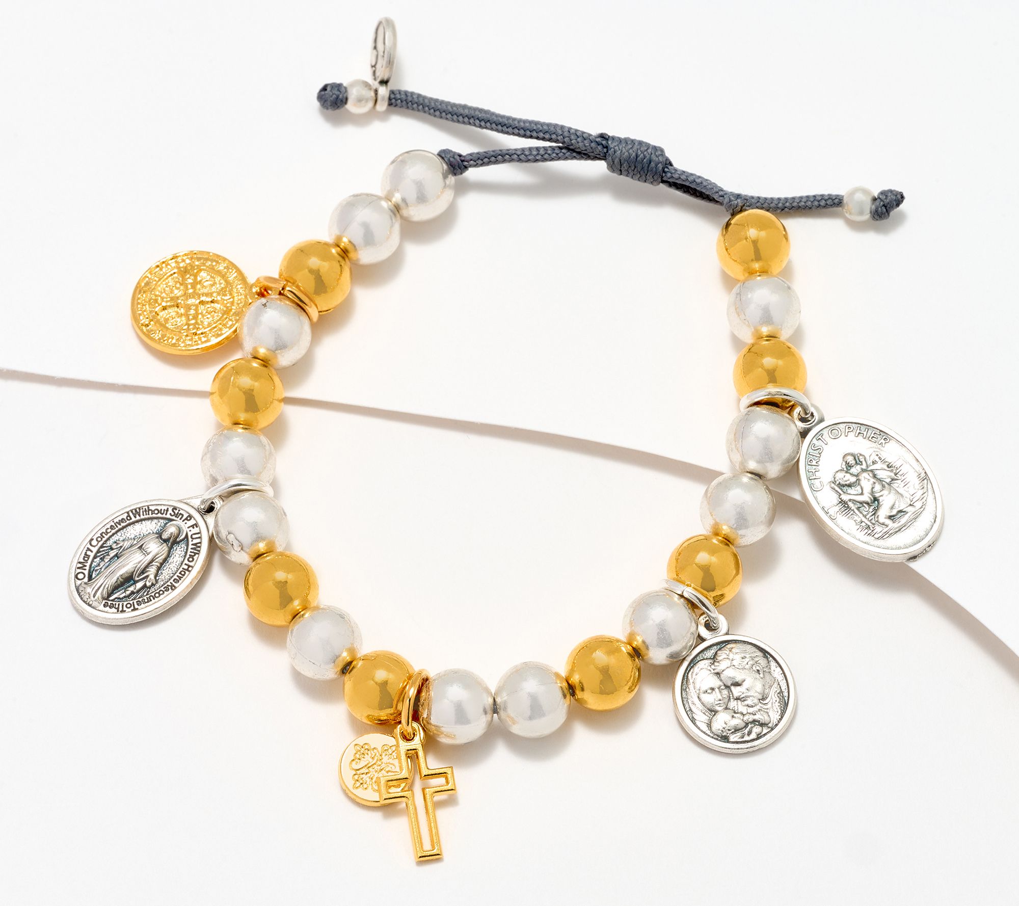 My Saint My Hero Saints & Heroes Two-Toned Charm Bracelet