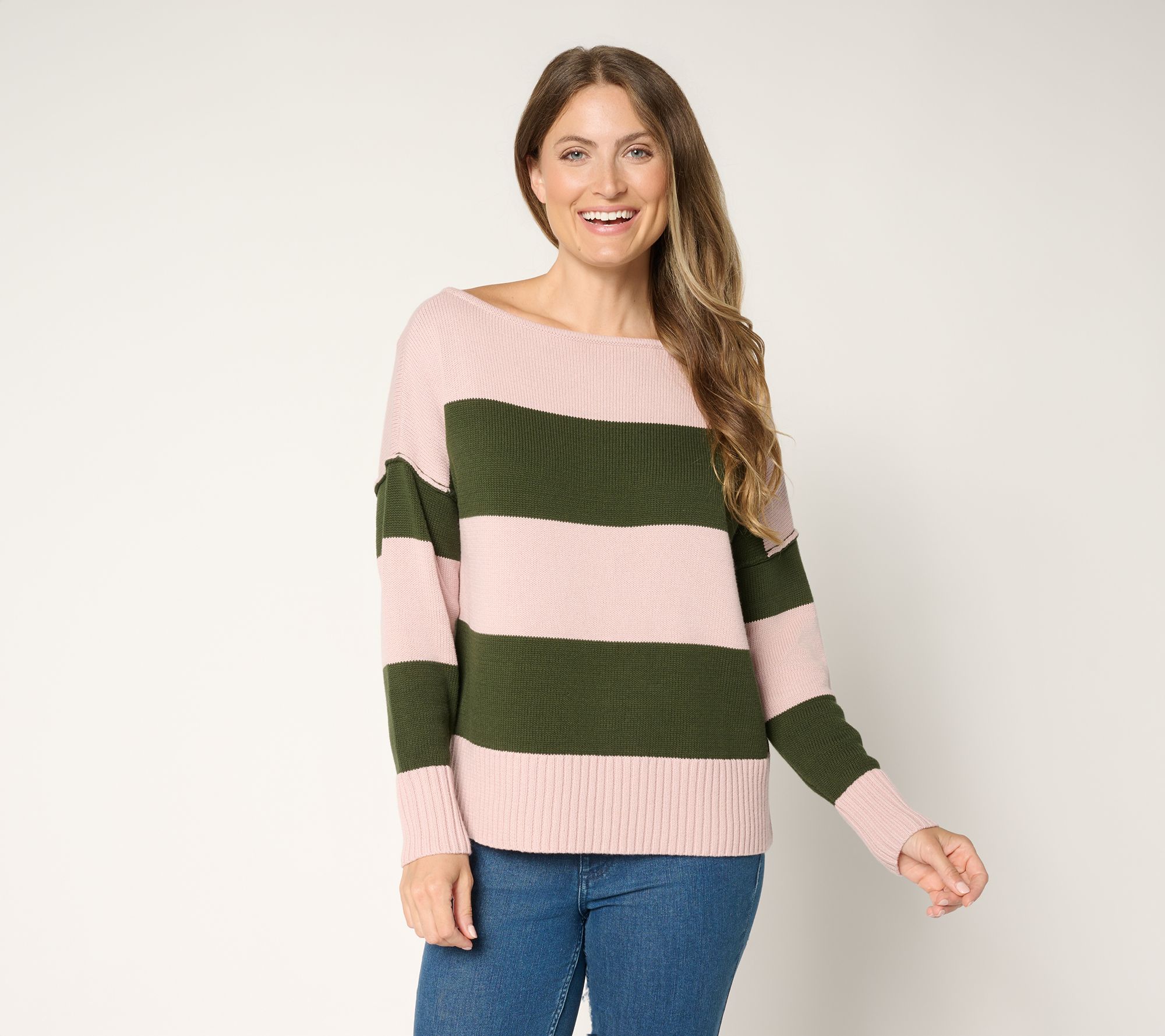 Studio Park x Amy Stran 100% Cotton One Shoulder Sweater