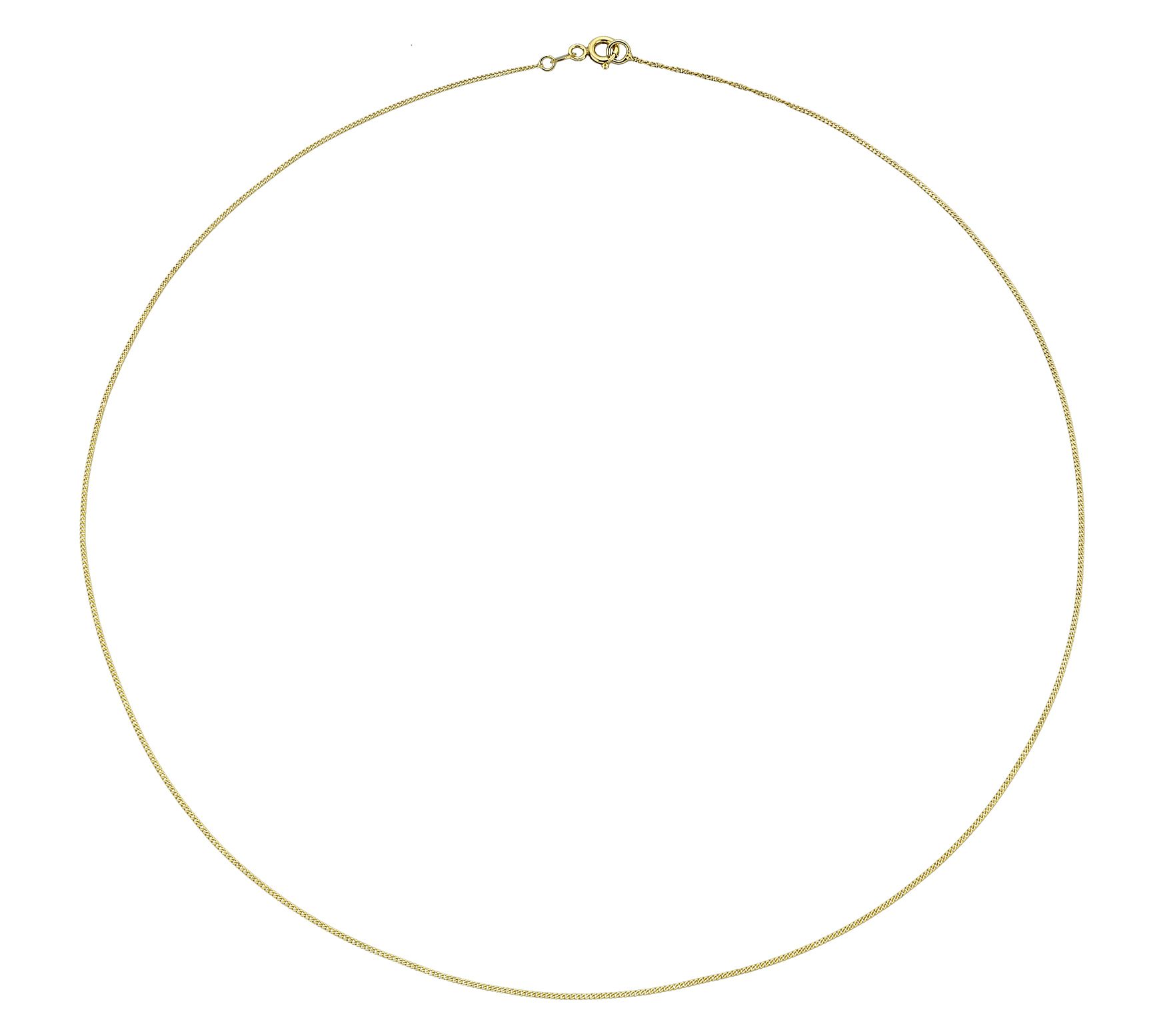 Adorna 14K Gold 1mm Solid Cable Chain Necklace