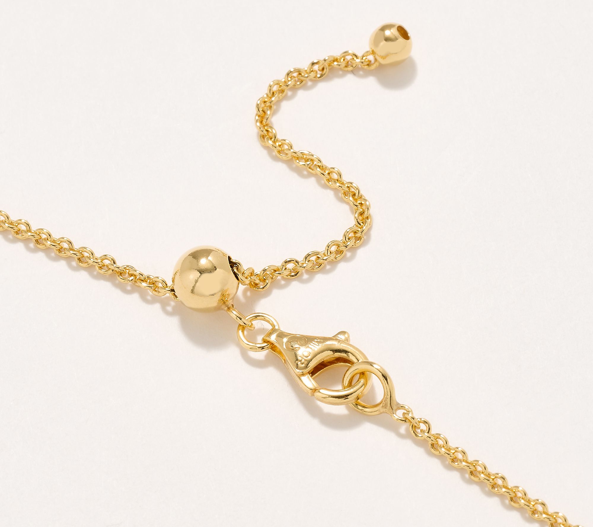 UltraFine 950 Silver Adjustable Rolo Chain 24