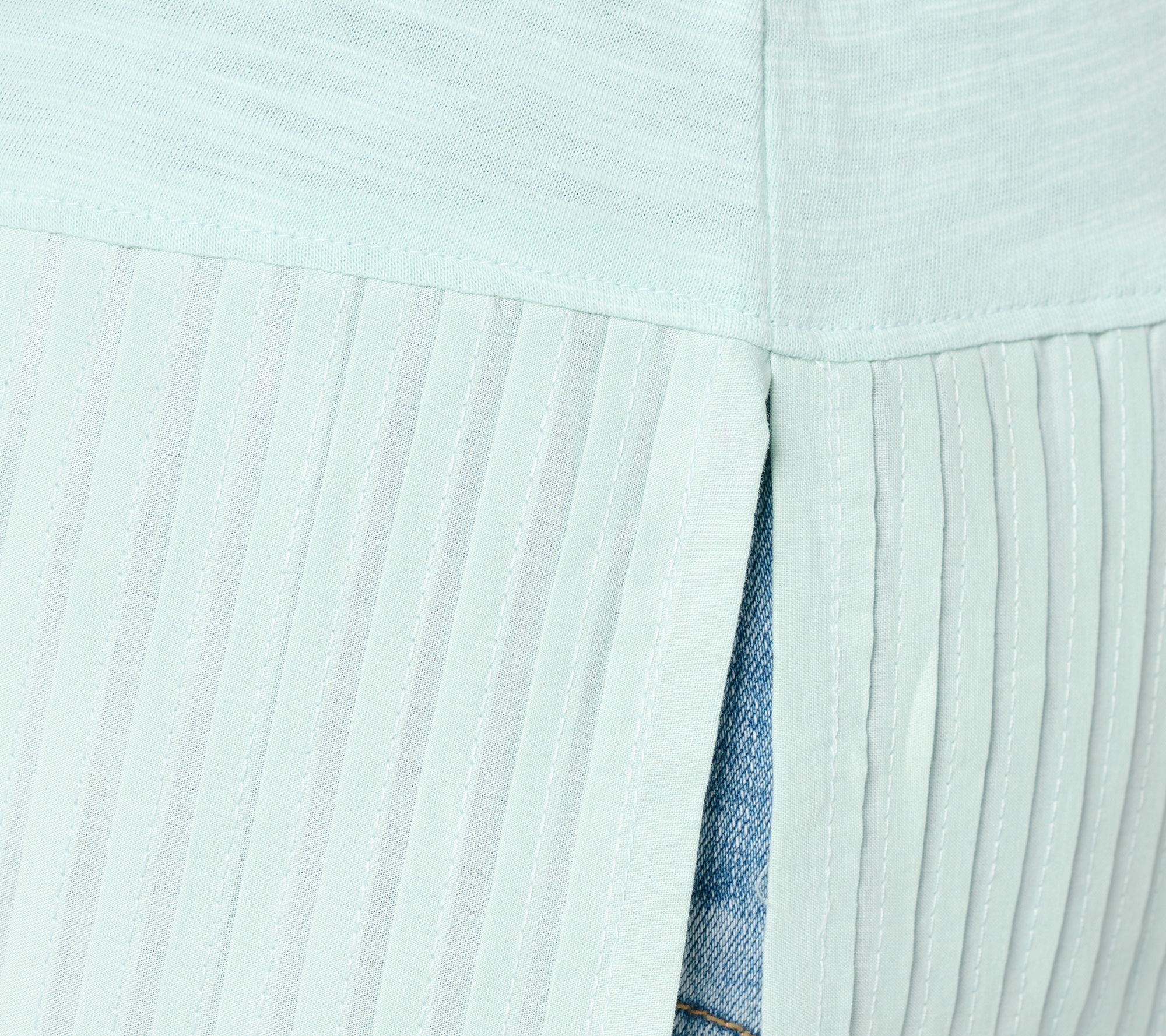 LOGO Layers by Lori Goldstein 100% Cotton Tank with Pleated Trim