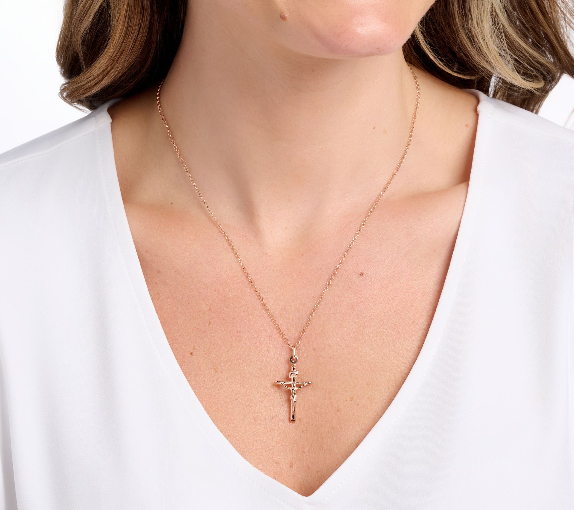 Or Paz Sterling Silver Jesus Cross Pendant Necklace