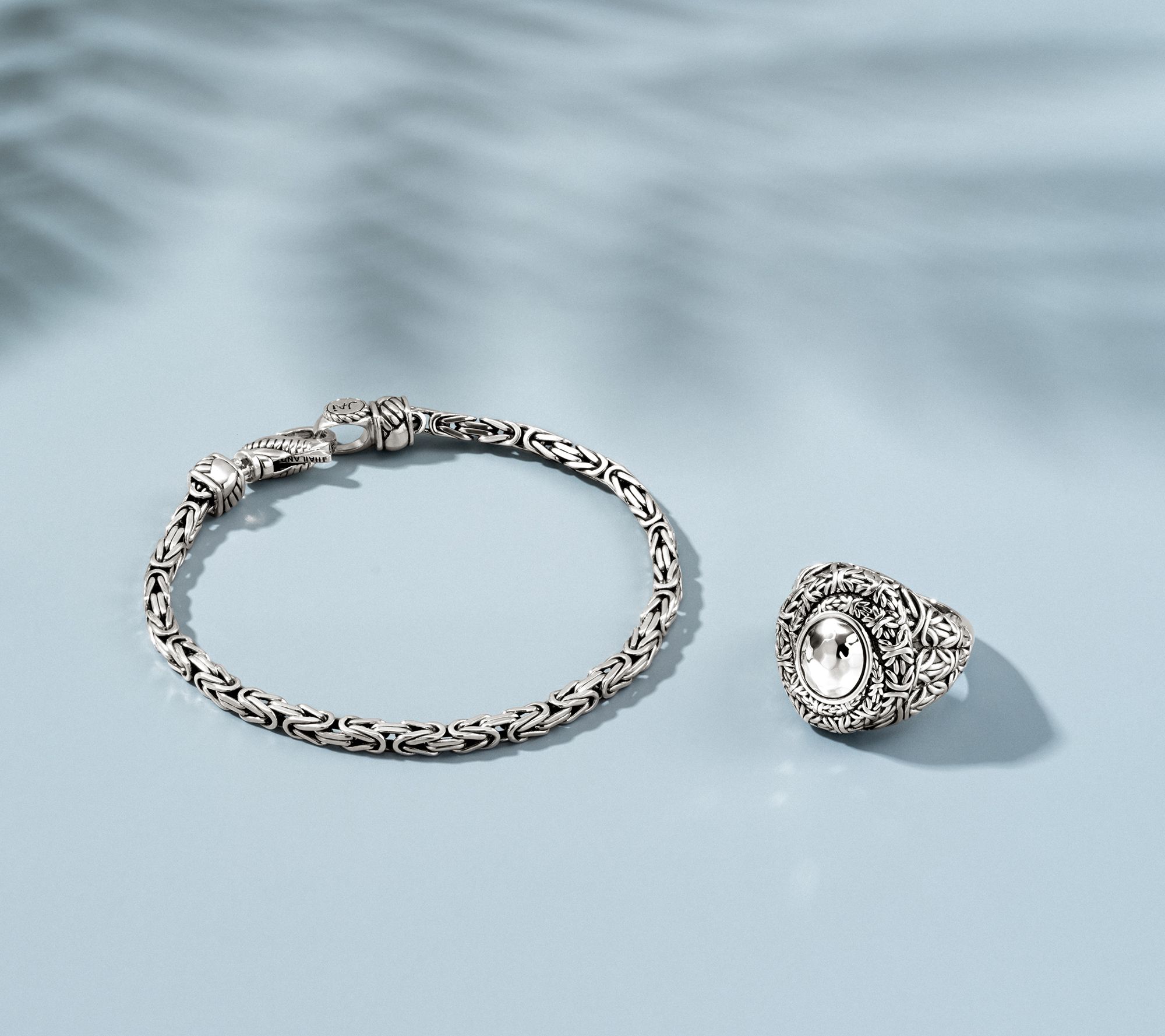 JAI Sterling Silver 3.5mm Byzantine Bracelet