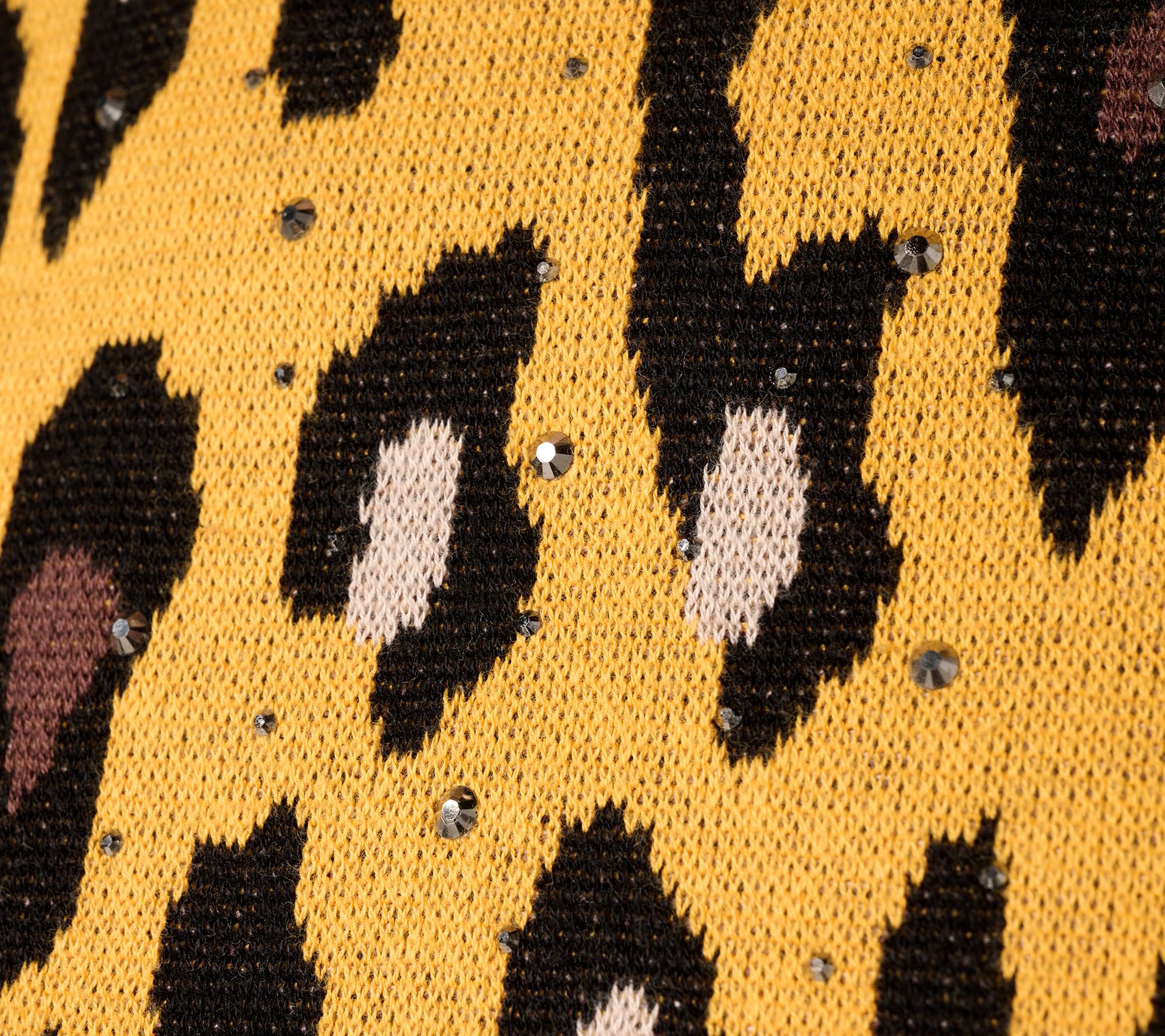 nicole by Nicole Miller Embellished Jacquard Sweater