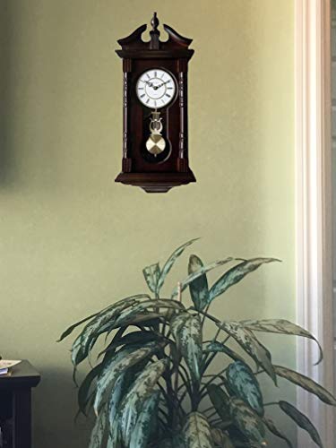 Pendulum Grandfather Wood Wall Clock with Chime