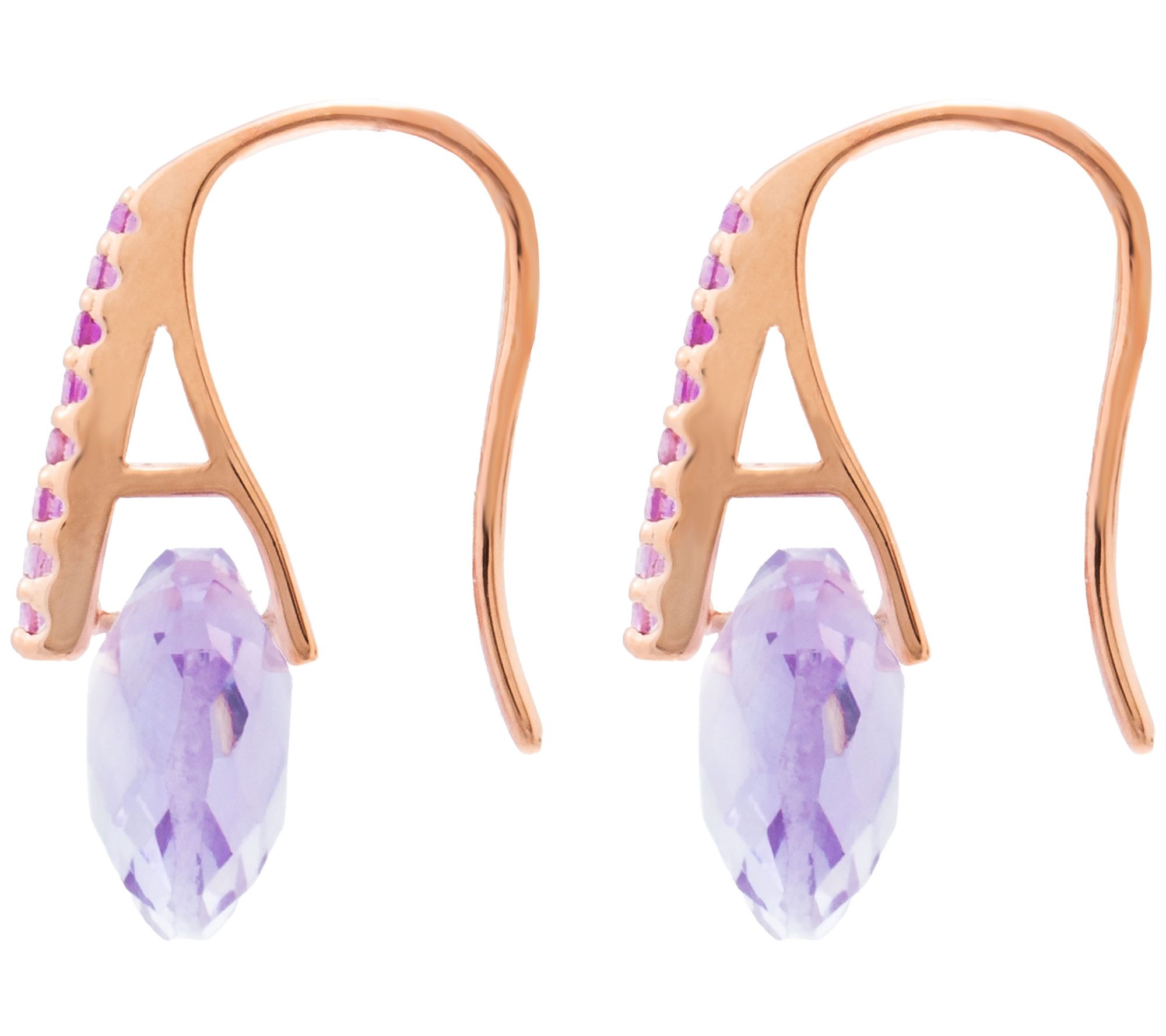 Affinity Gems Briolette Gemstone & Sapphire Earrings, Sterling