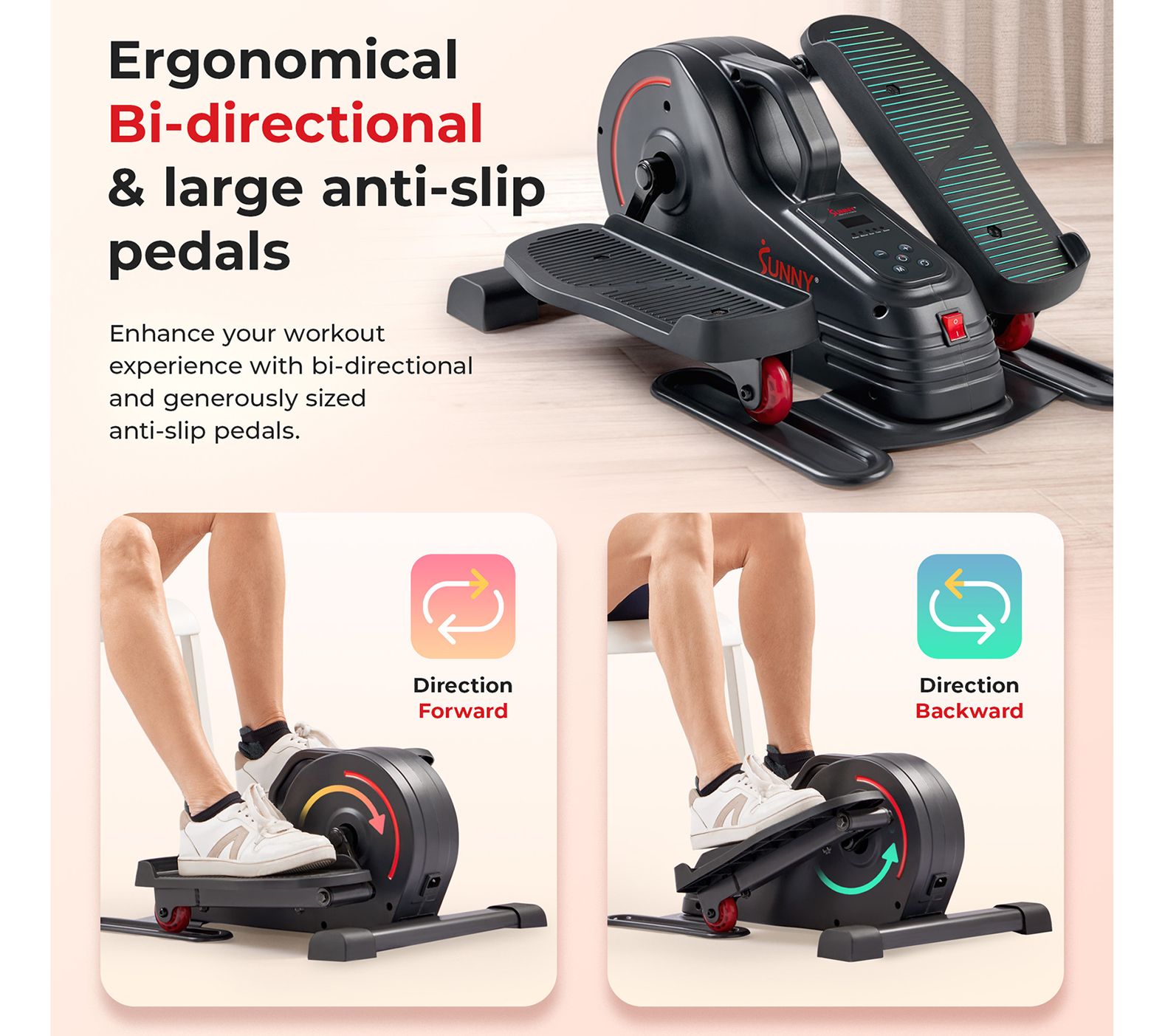 Sunny Smart Electric Motorized Under Desk Elliptical