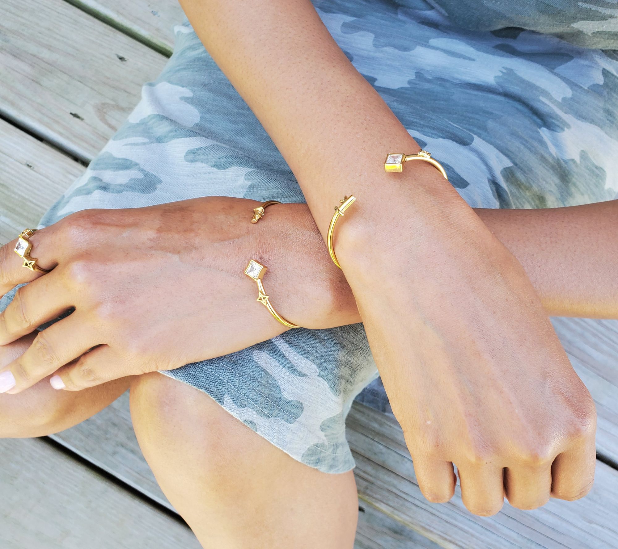 Valencia Key Key to Light Adjustable Cuff Bracelet, Stainless Steel