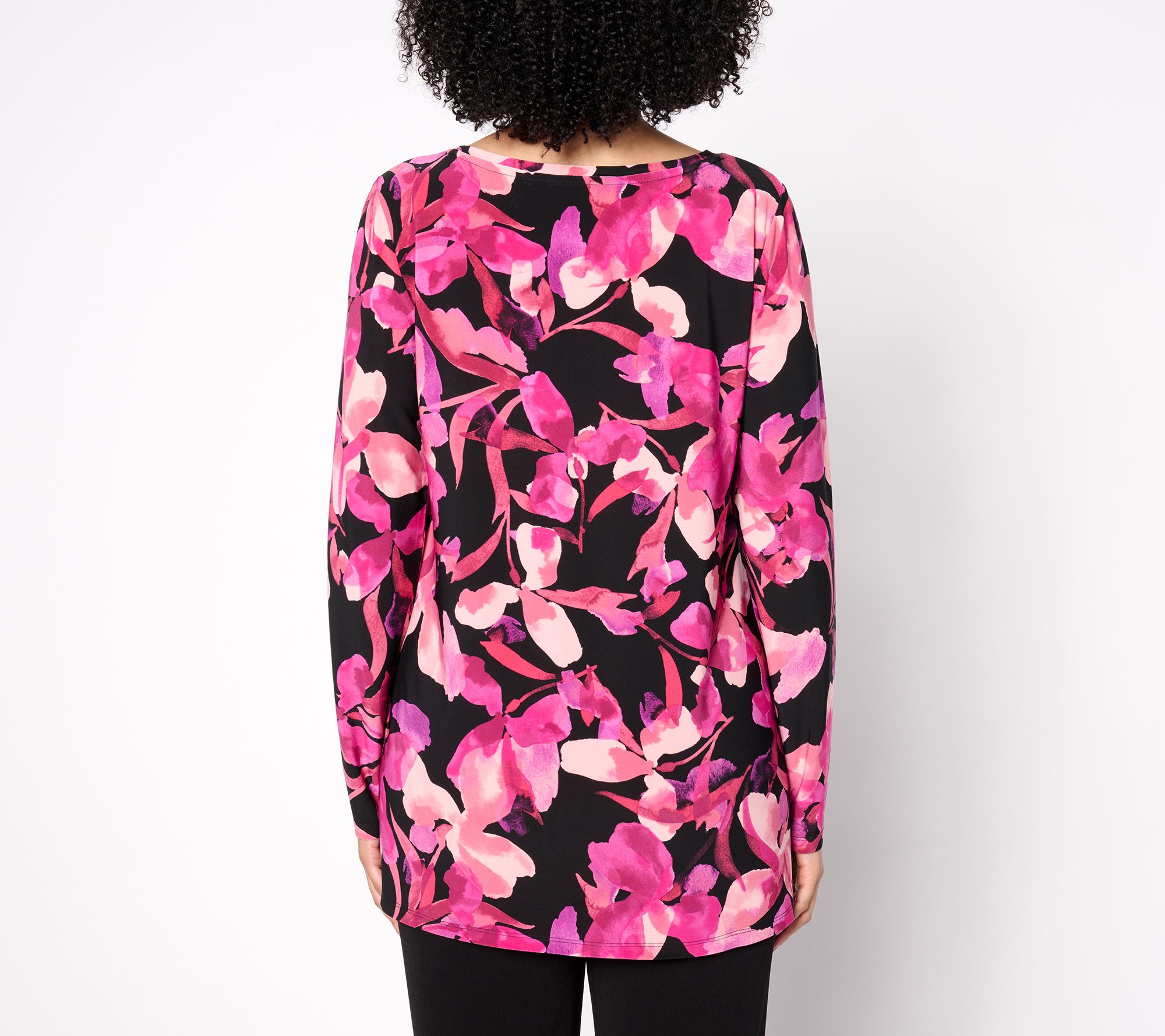 Dennis Basso Printed Italia Knit Floral Tunic