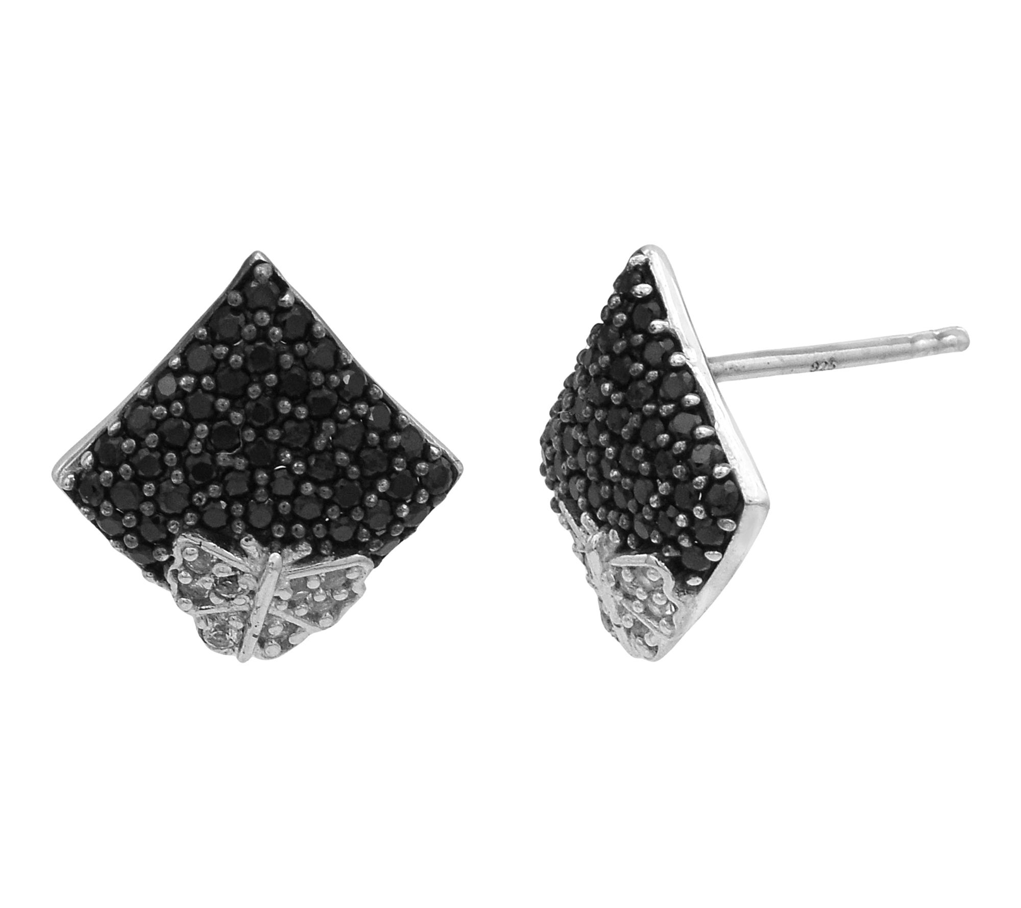 Affinity Gems Butterfly Zircon Stud Earrings, Sterling Silver
