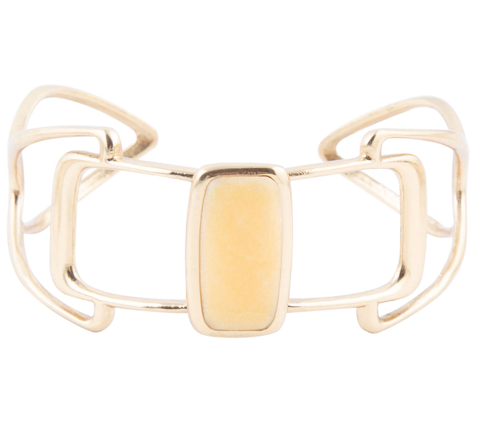 Barse Artisan Crafted Luster Agate and Bronze Cuff Bracelet