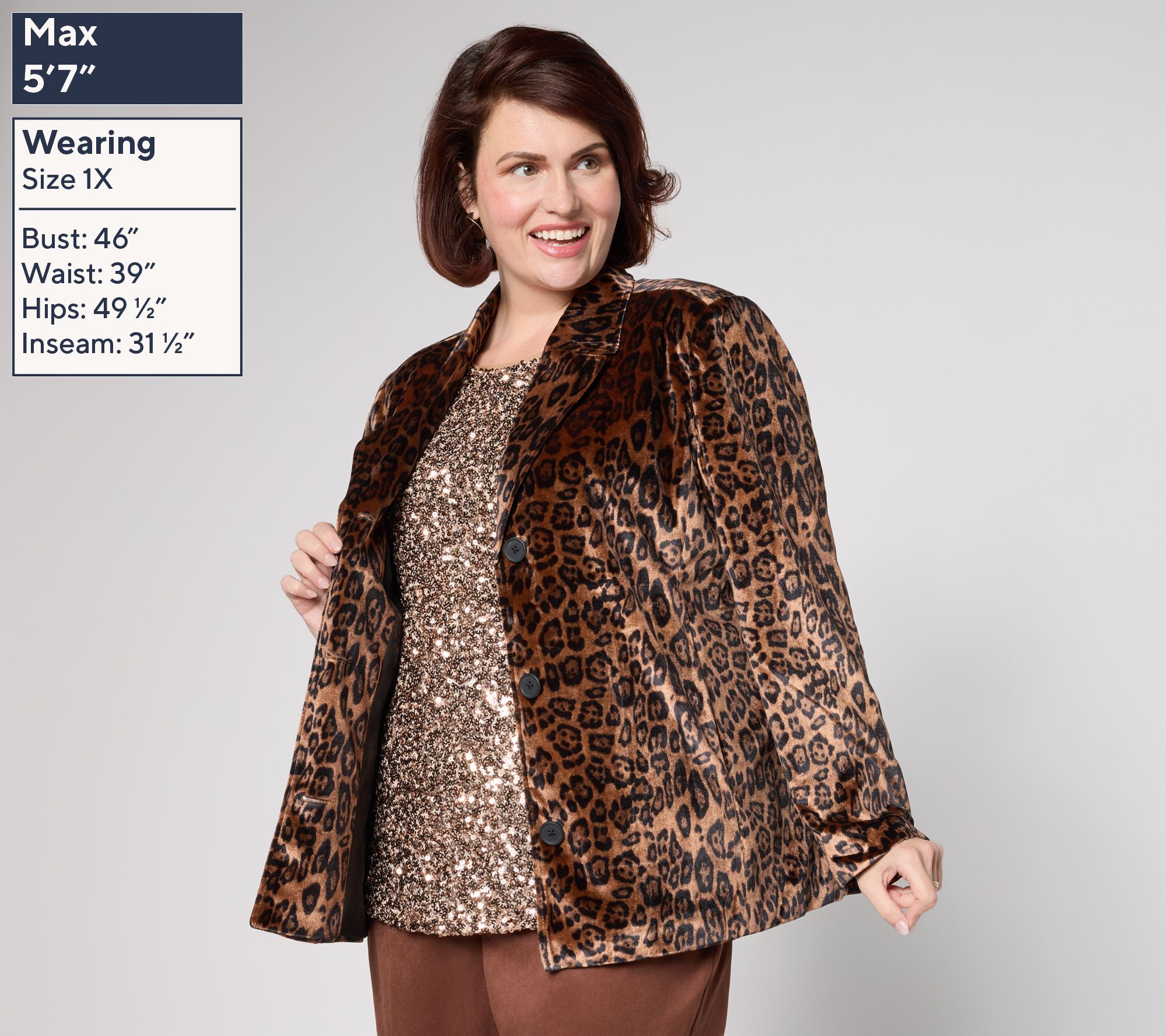 by Stacy London Single Breasted Velvet Blazer