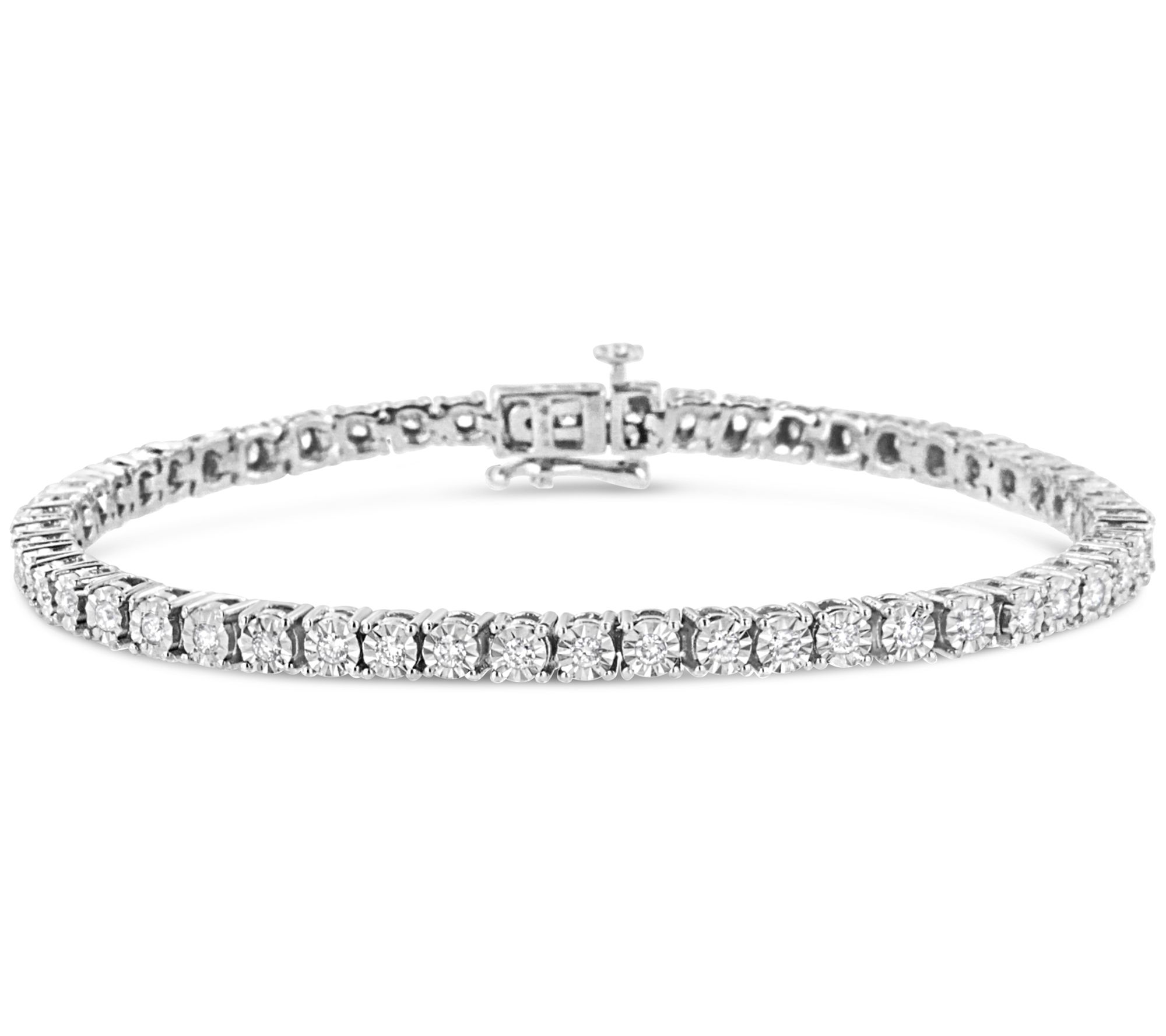 Haus of Brilliance Lab Grown Diamond Tennis Bracelet, Sterling
