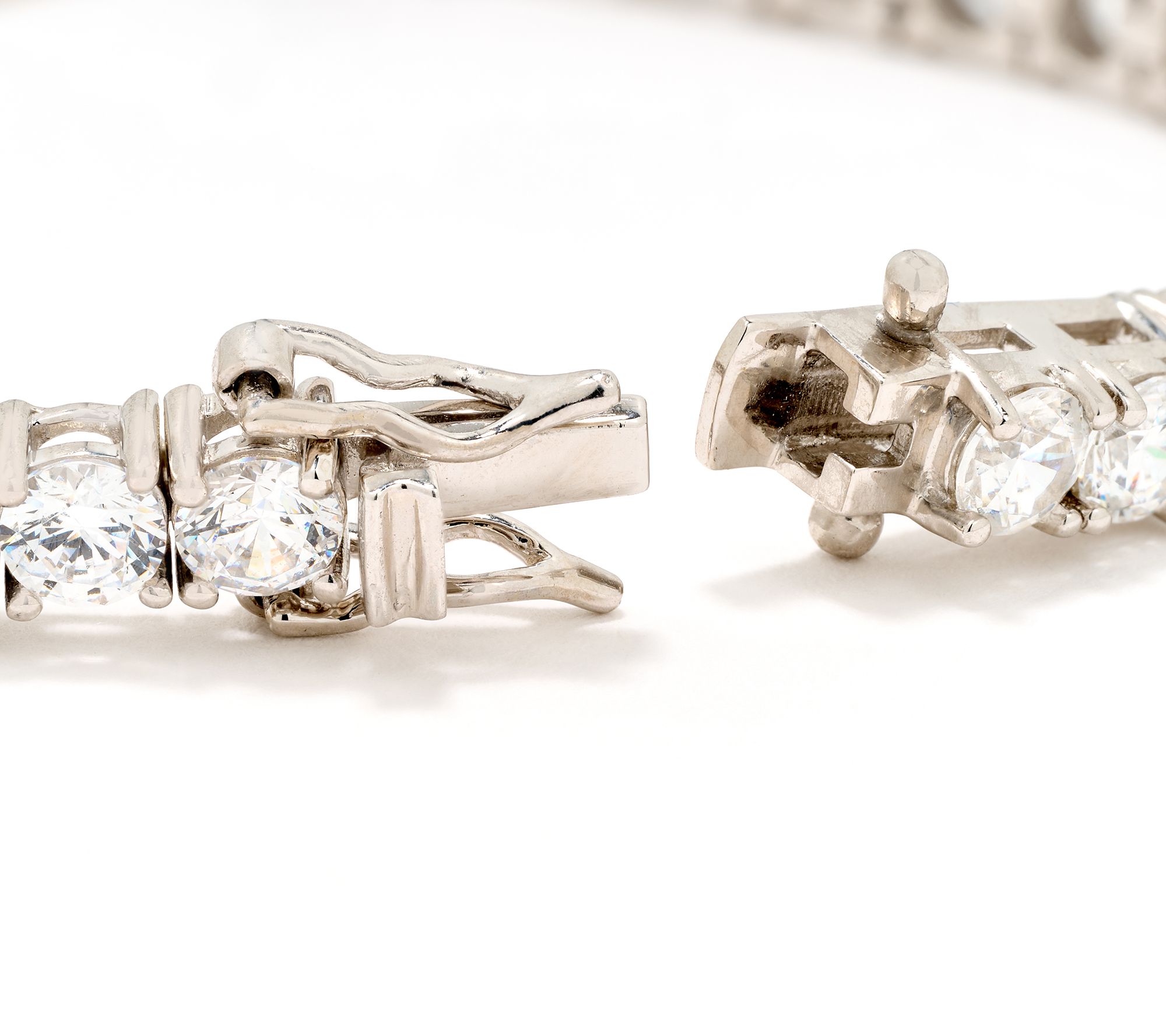 Diamonique Classics Round Cut Tennis Bracelet, Sterling Silver