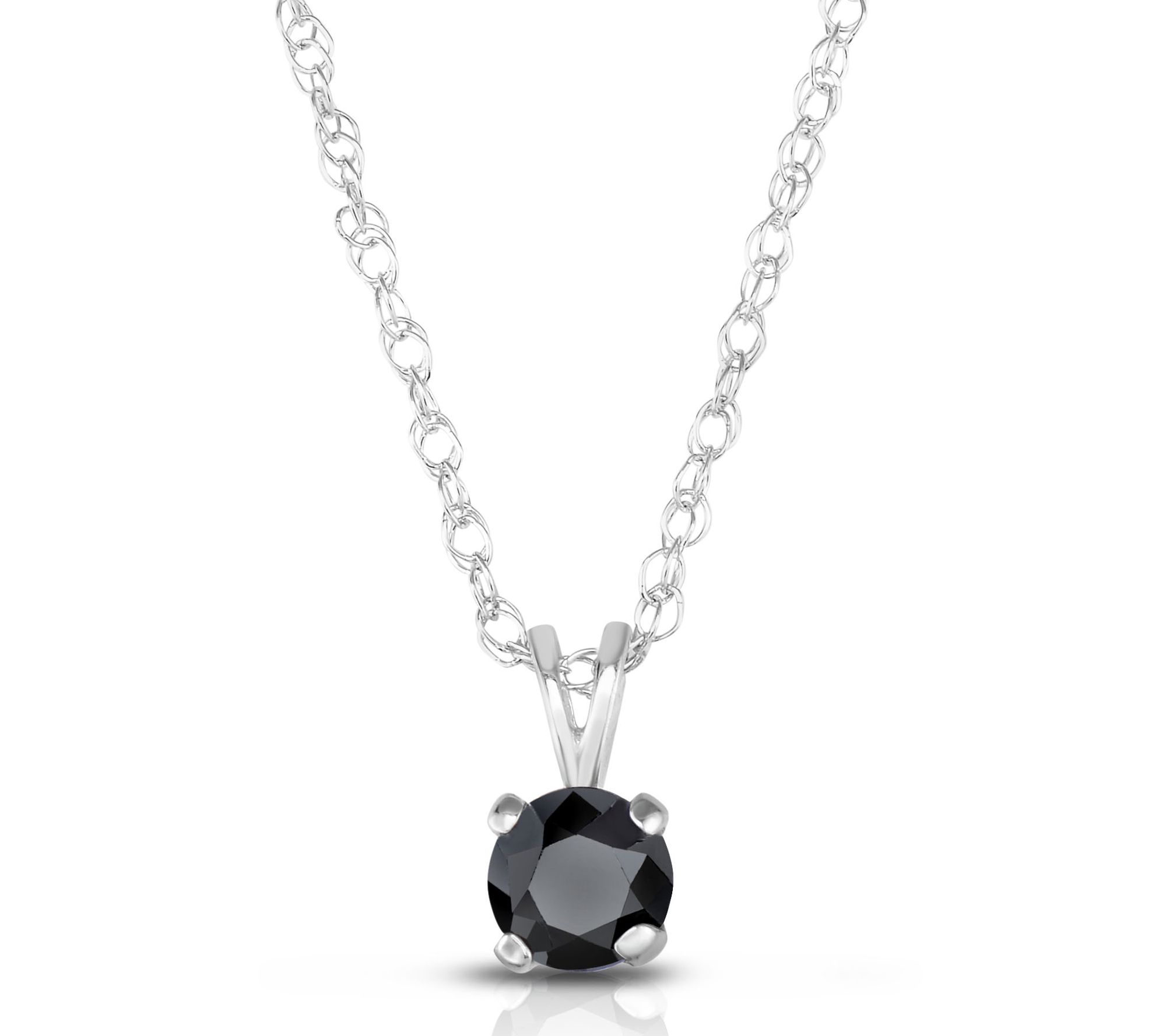 Affinity Black Diamond Necklace and Earrings Set, Sterling