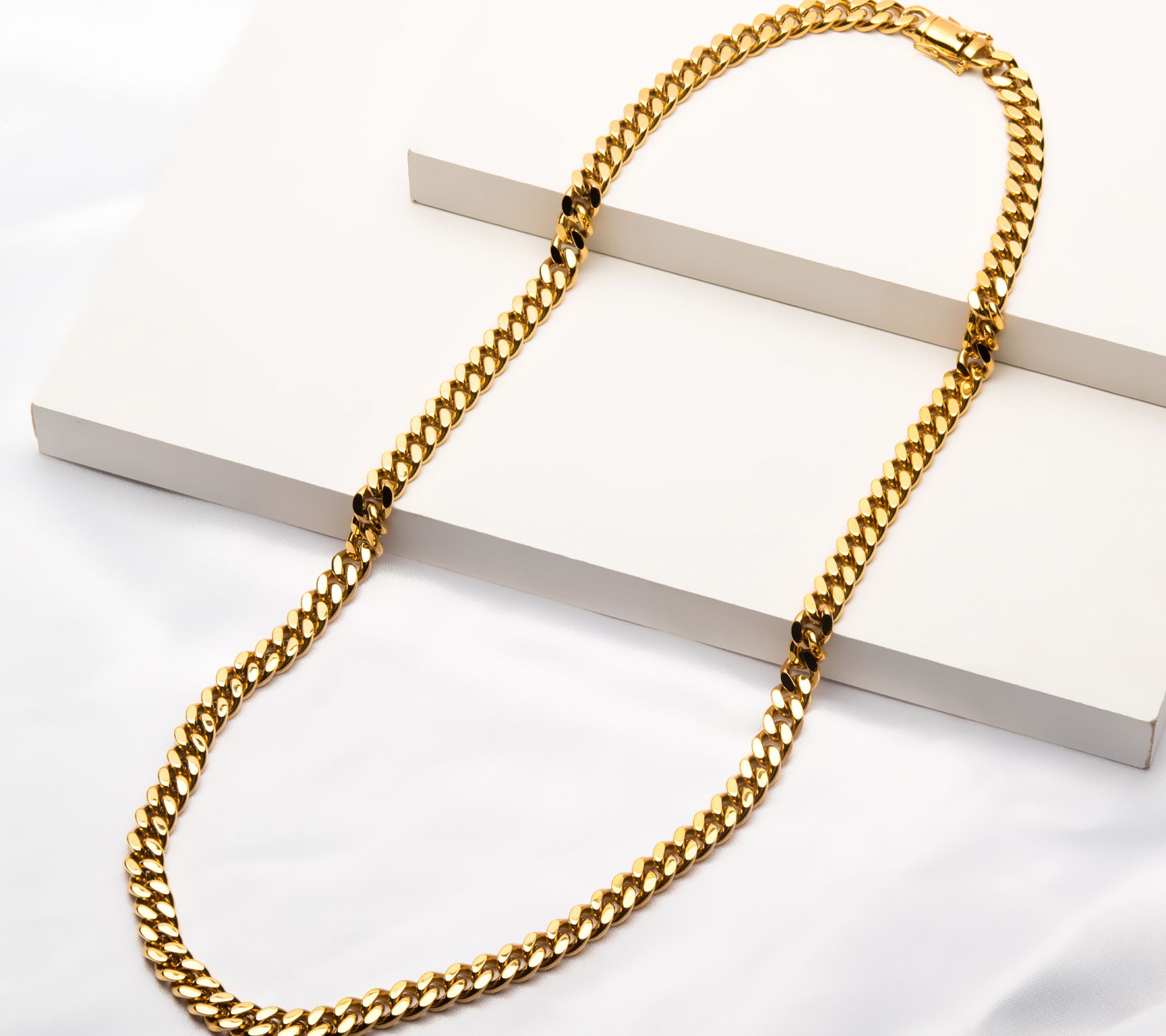 Verve Men's Goldtone Stainless Curb Link Chain Necklace