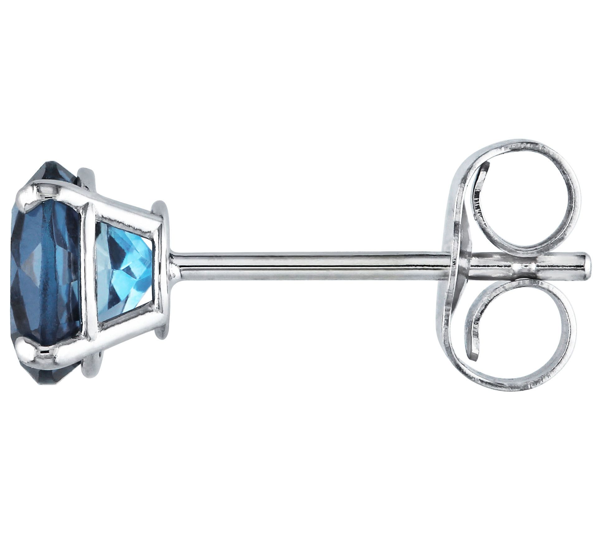 1.20 cttw London Blue Topaz Stud Earrings, 14K